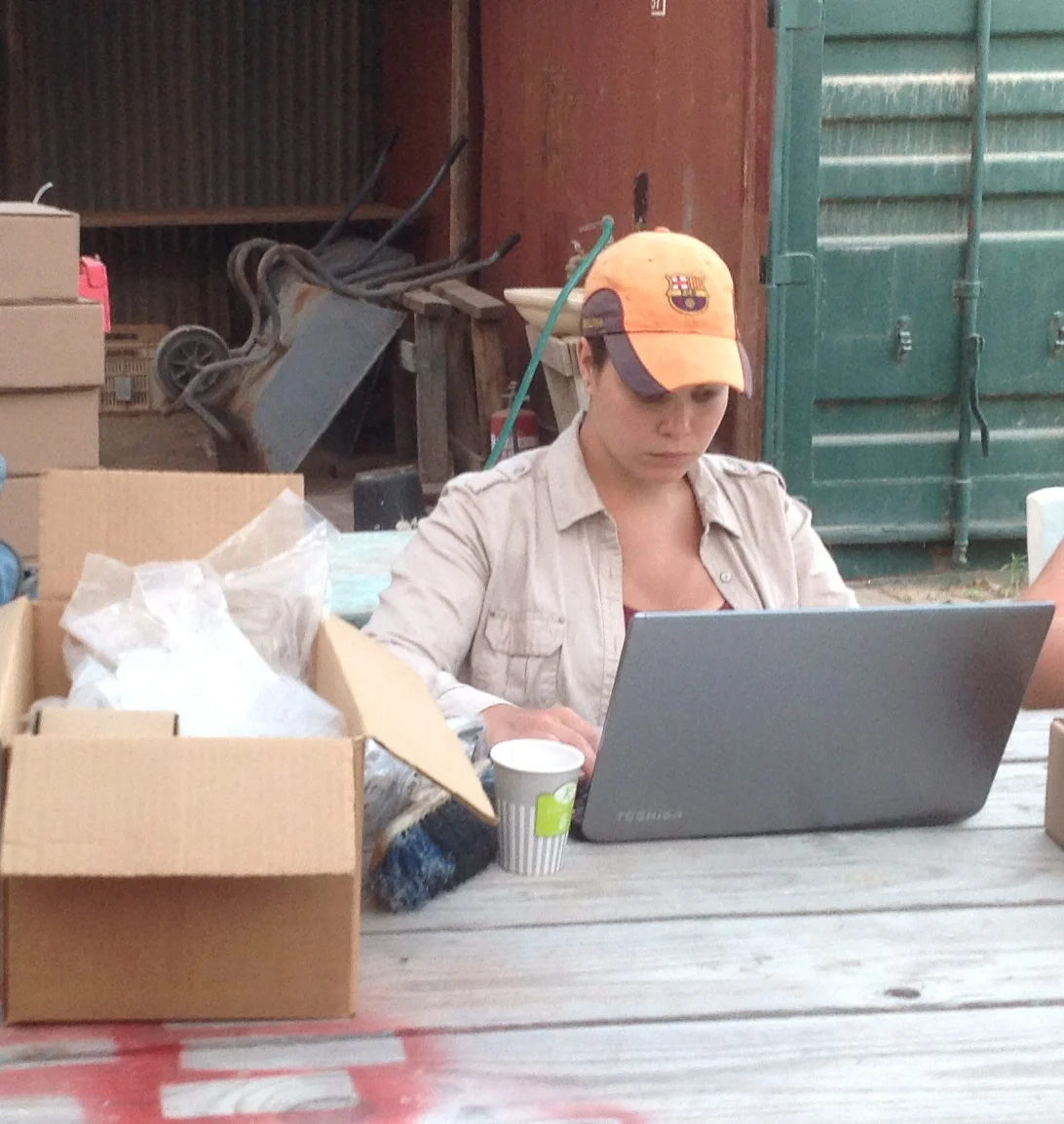 A member of the archaeobotany team at work.
