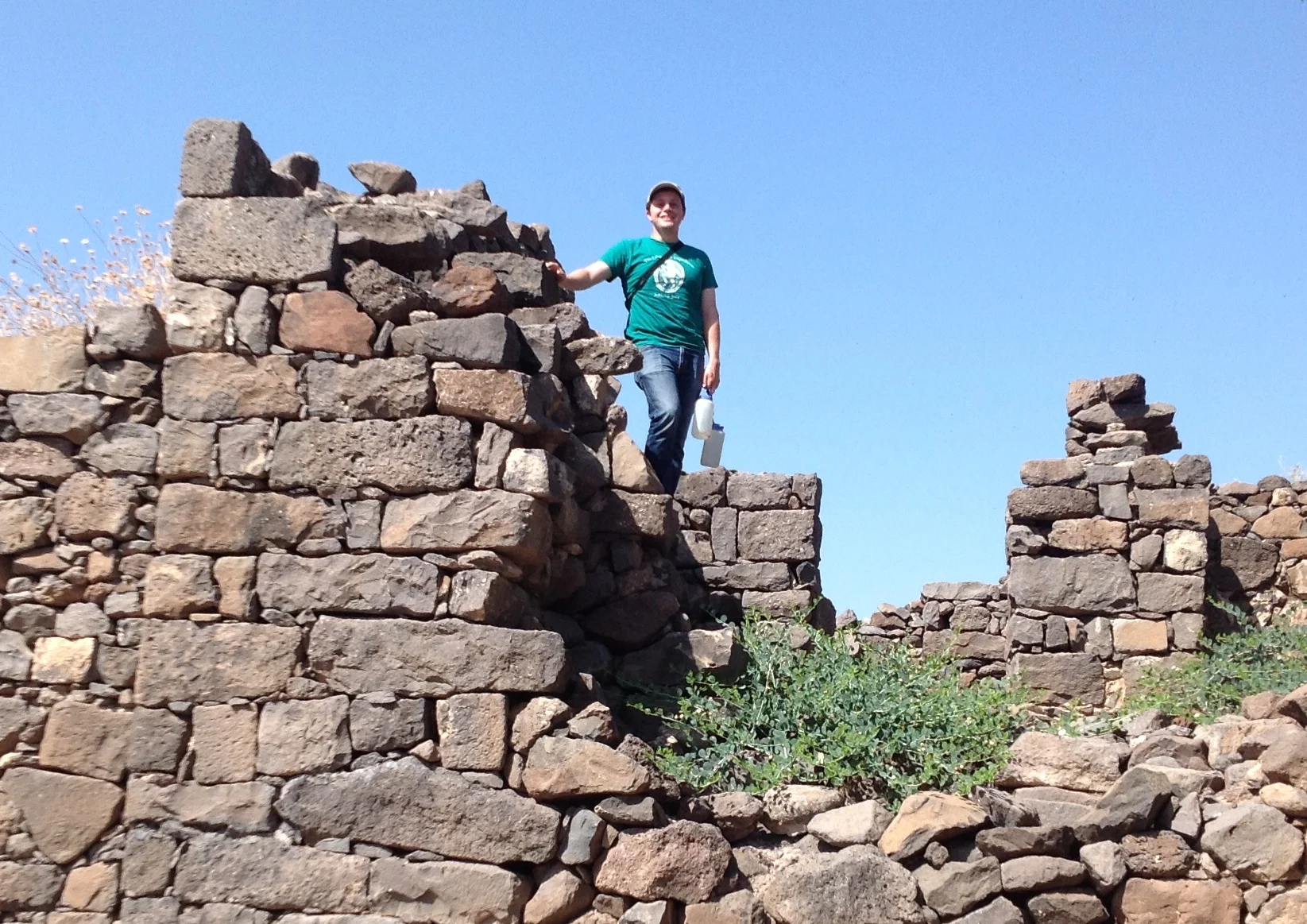 Staff member Mark Lester at the site of Gamla