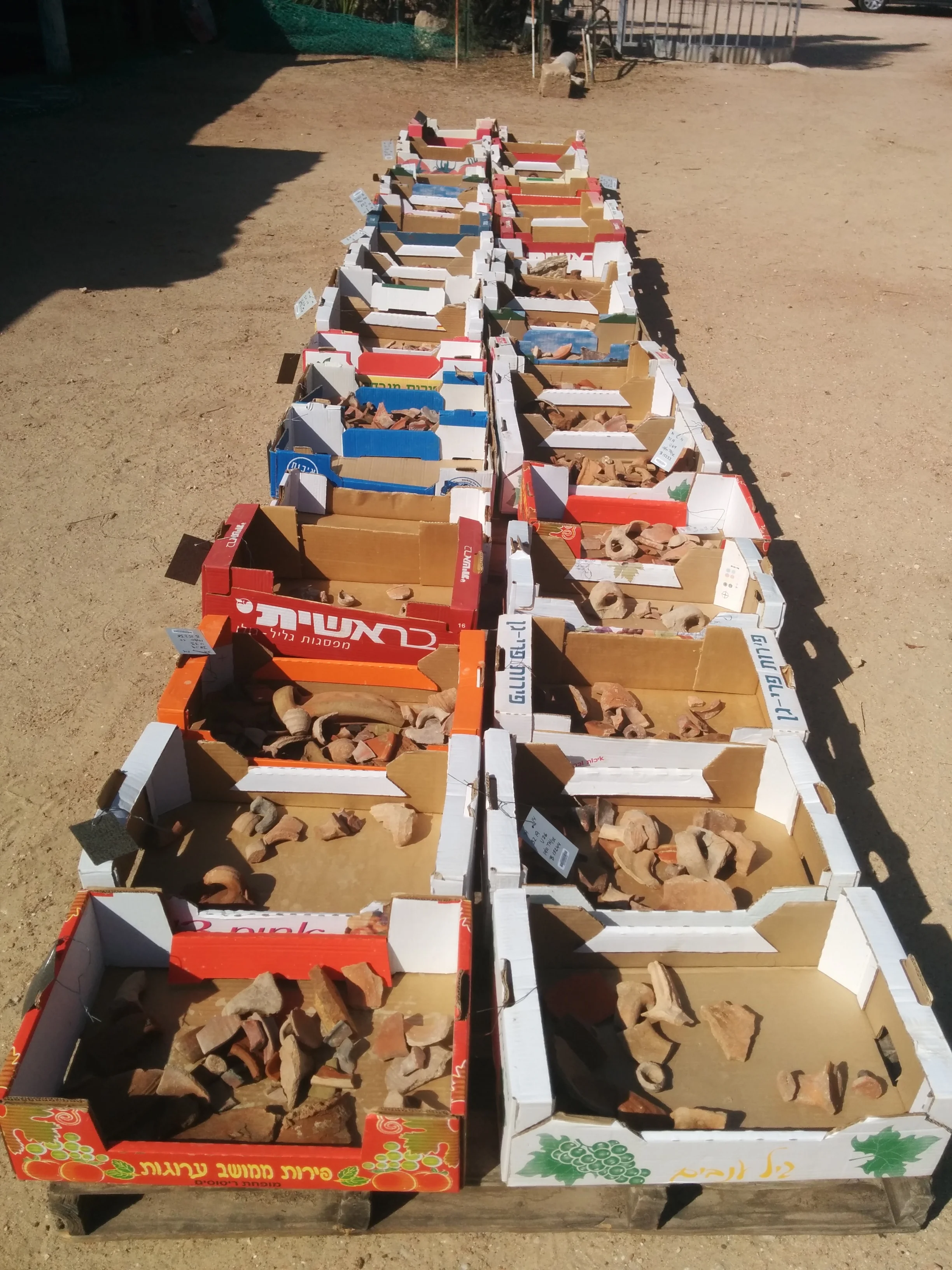 Pottery laid out to dry