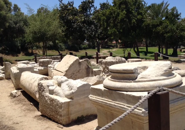 Statuary and architectural fragments from the odeon
