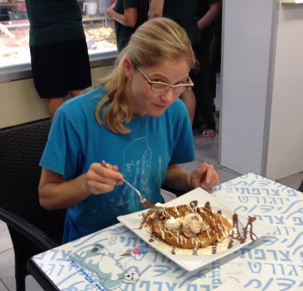 Who wouldn't love a waffle with ice cream on top?