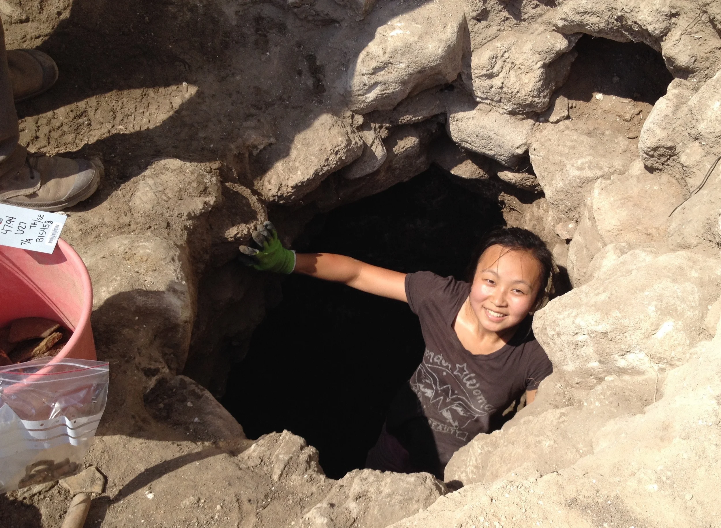 Standing in a sewer