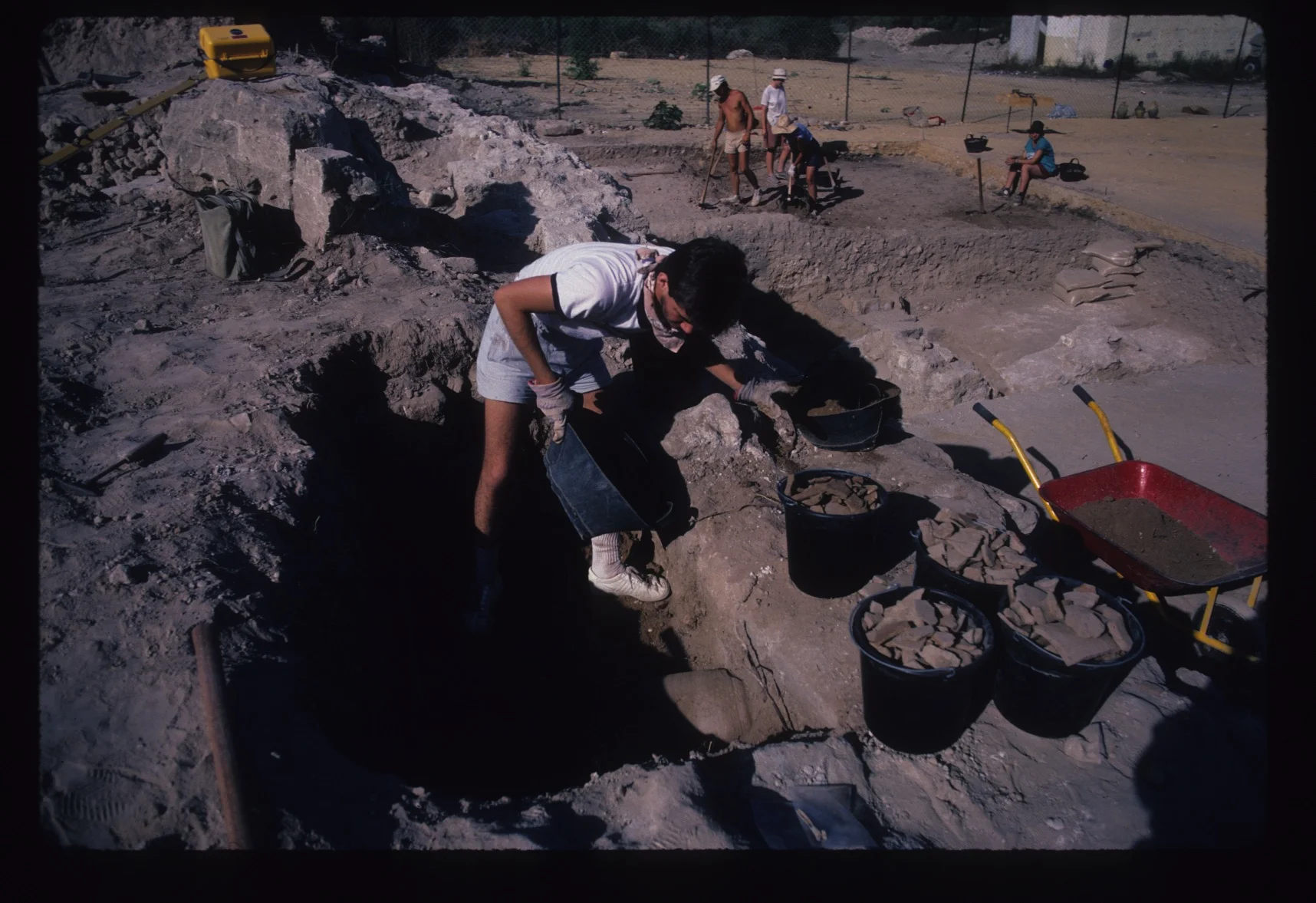 Digging dirt and collecting pottery, 1985