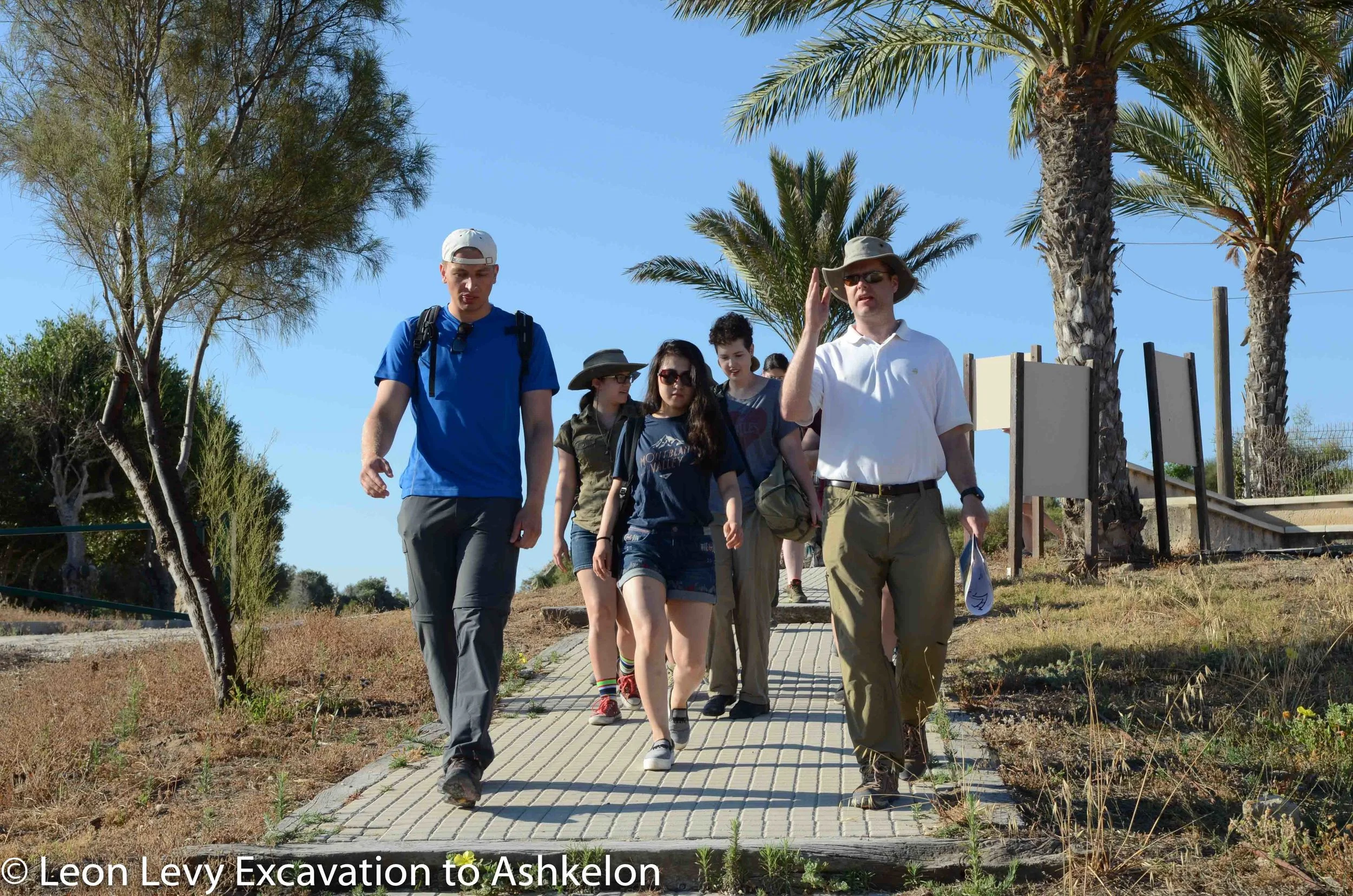 Walking down the path towards the Canaanite Gate