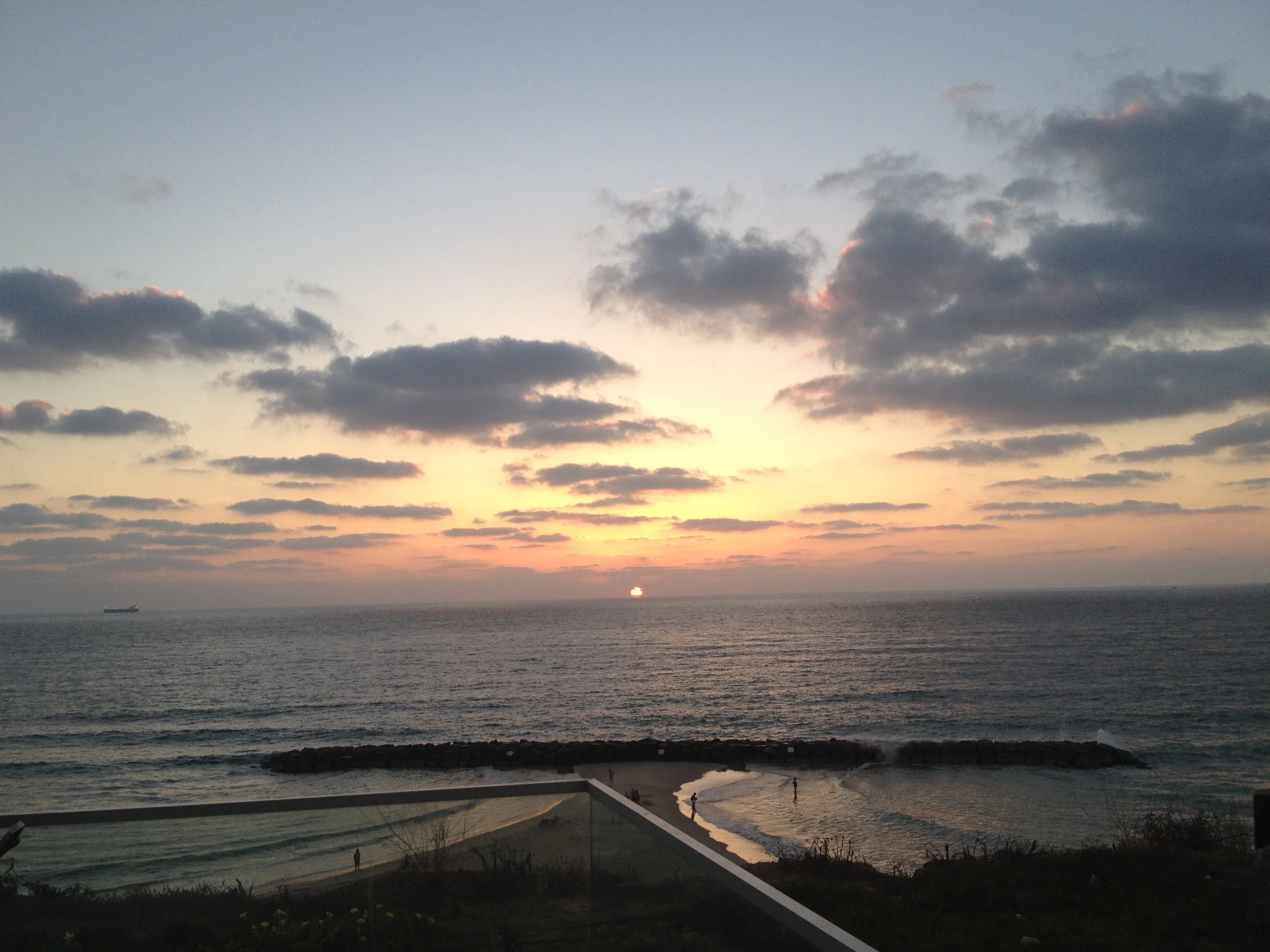 Sunset over the beaches of Ashkelon -- 2015