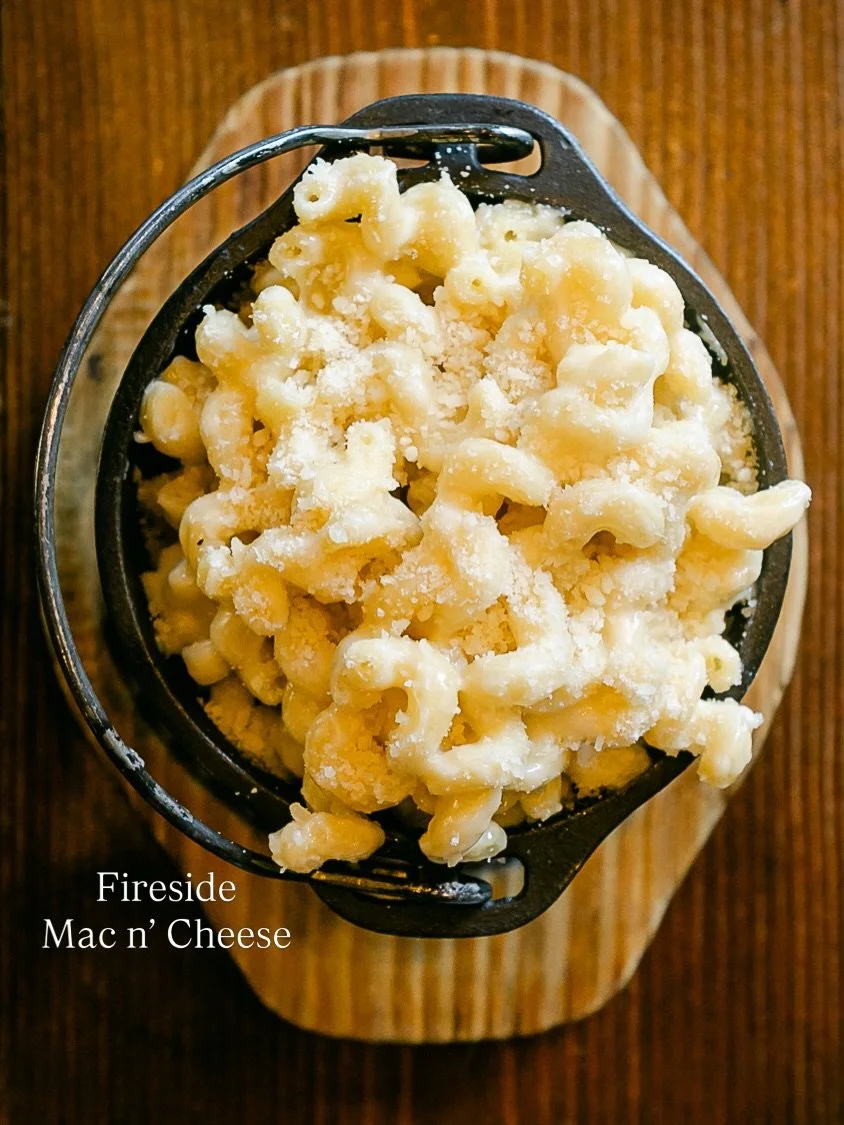 Rain falling outside. Fire crackling inside. Sounds like a Fireside kind of day. 🔥

Pull up a seat and warm up with&hellip;
🟡 A crock of Mac N&rsquo; Cheese 
🟡 A bowl of Chili with a side of grilled Como bread 
🟡 A skillet of Chicken Pot Pie 
🟡 