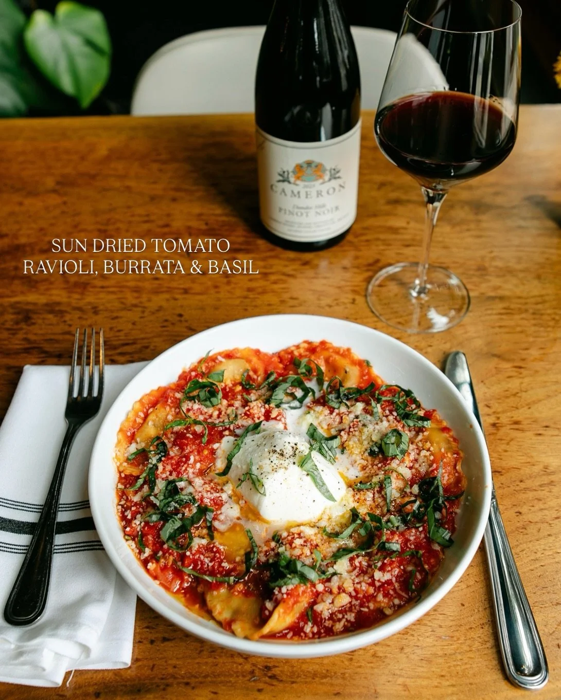 A bowl of Sun Dried Tomato Ravioli, a seat at the bar, and maybe a conversation with someone new. Sounds like a pretty good way to spend a Wednesday.

Locally made ravioli from Classic Foods, tossed with plum tomatoes, garlic, shallot, basil, and a h