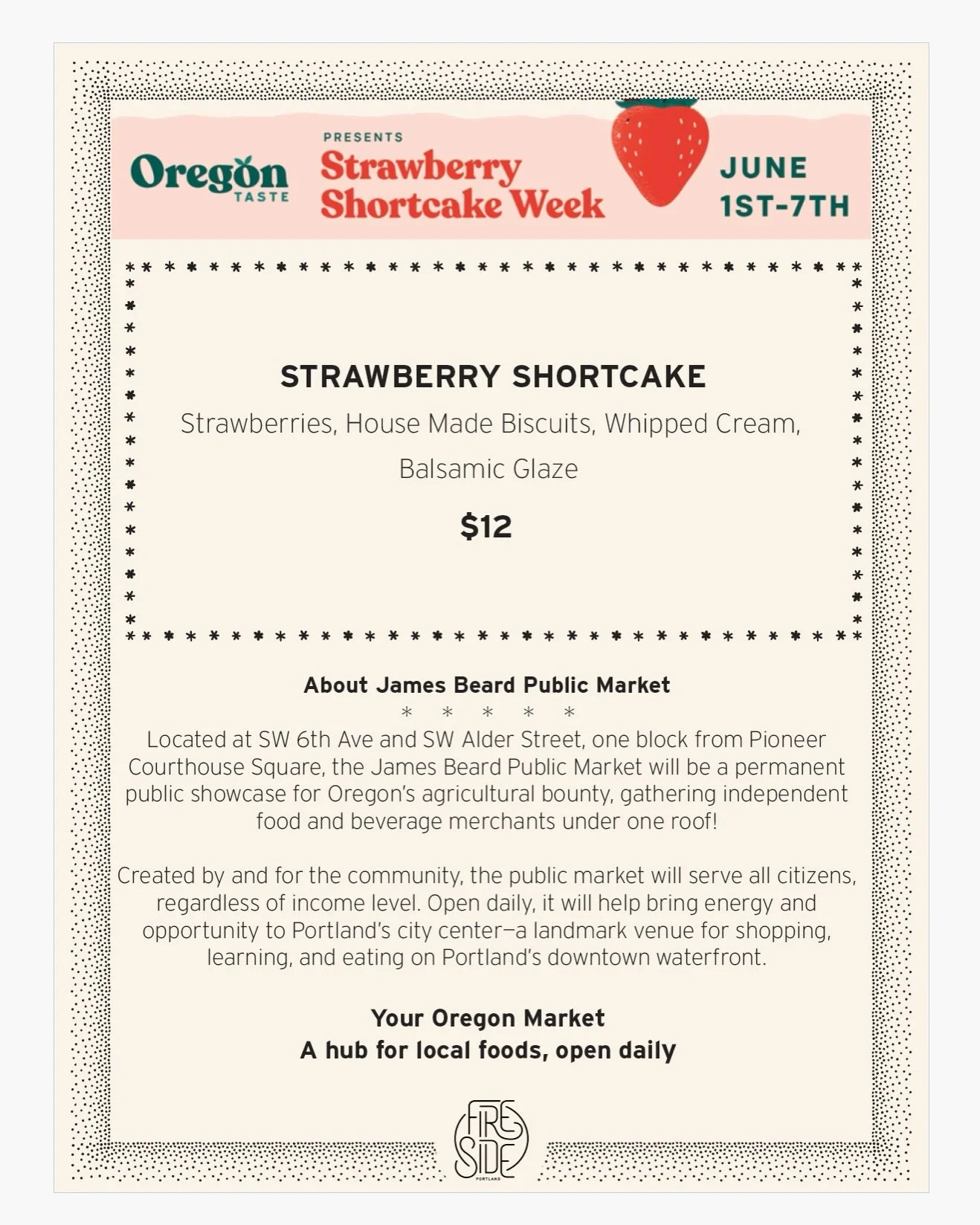 Oregon strawberry season has arrived 🍓

We&rsquo;re excited to be participating in the 4th Annual Strawberry Shortcake Week for the first time, alongside an amazing group of Portland restaurants all putting their spin on this seasonal favorite.

Our