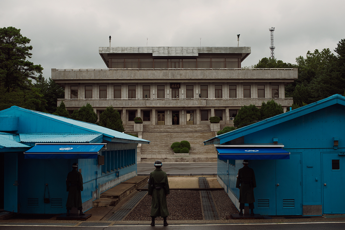 The view of the North from the Southern side of the Joint Security Area