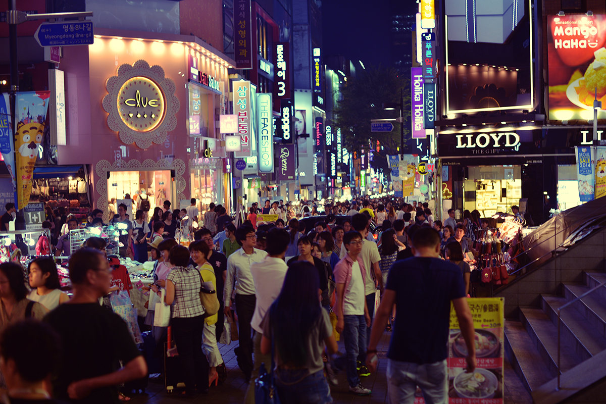 Walking around Myeong-dong