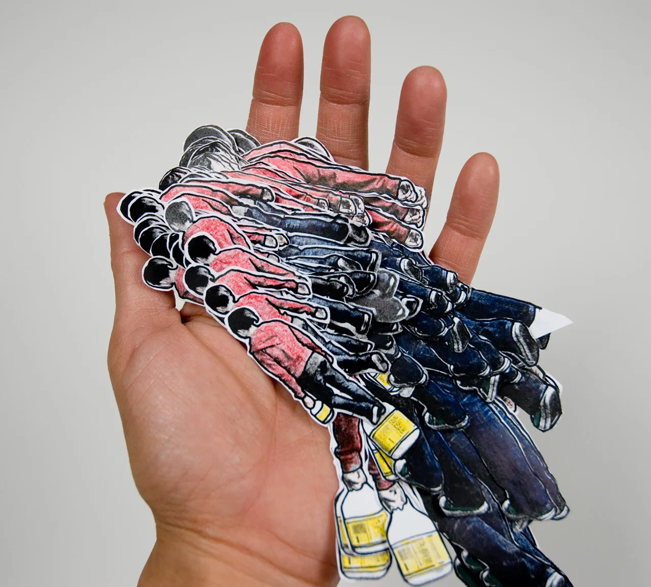 A stack of cutouts in Jenny's hand to give you a sense of scale