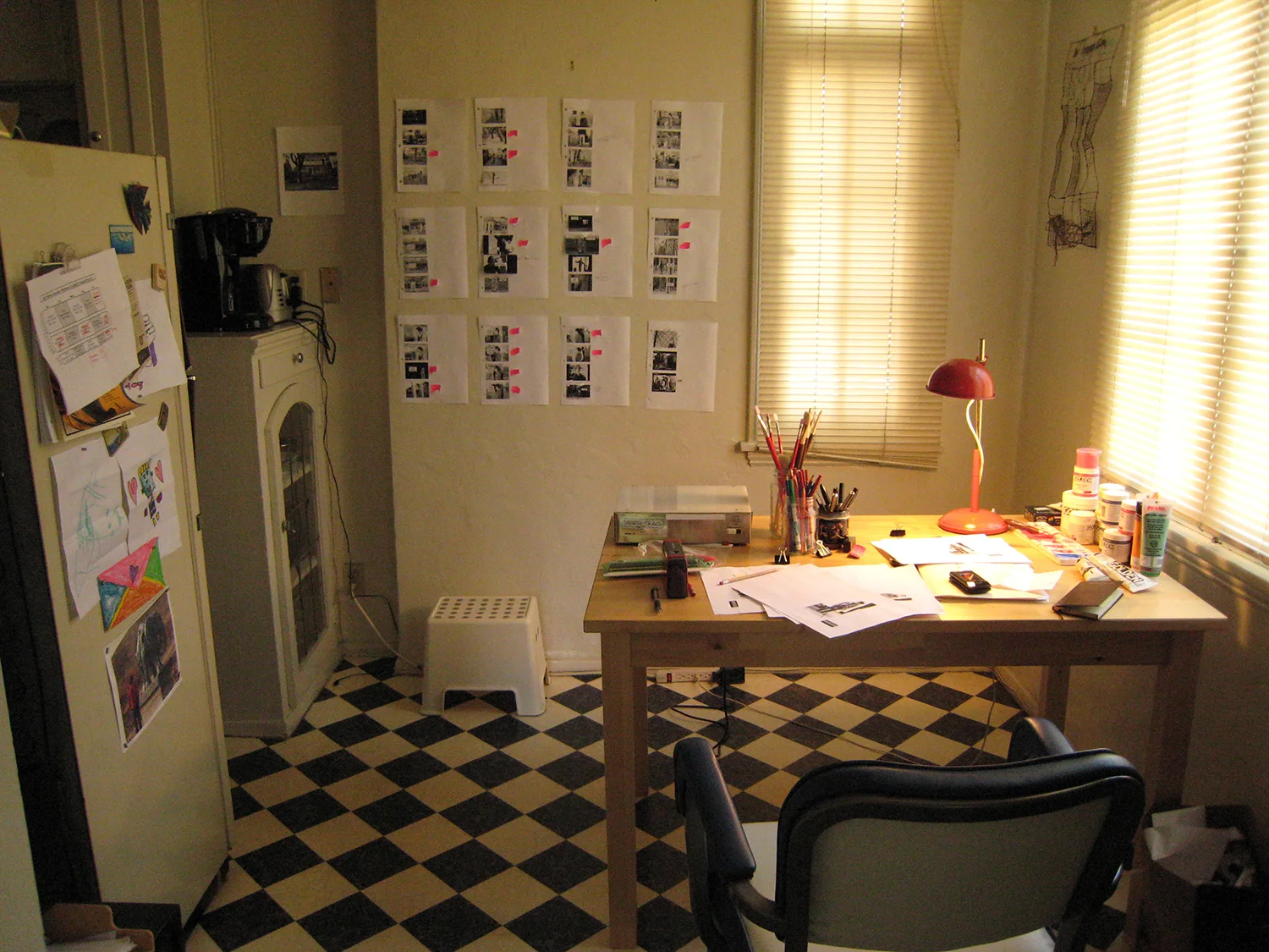 Our small dining room became the shot board wall which helped us track the progress of each shot.