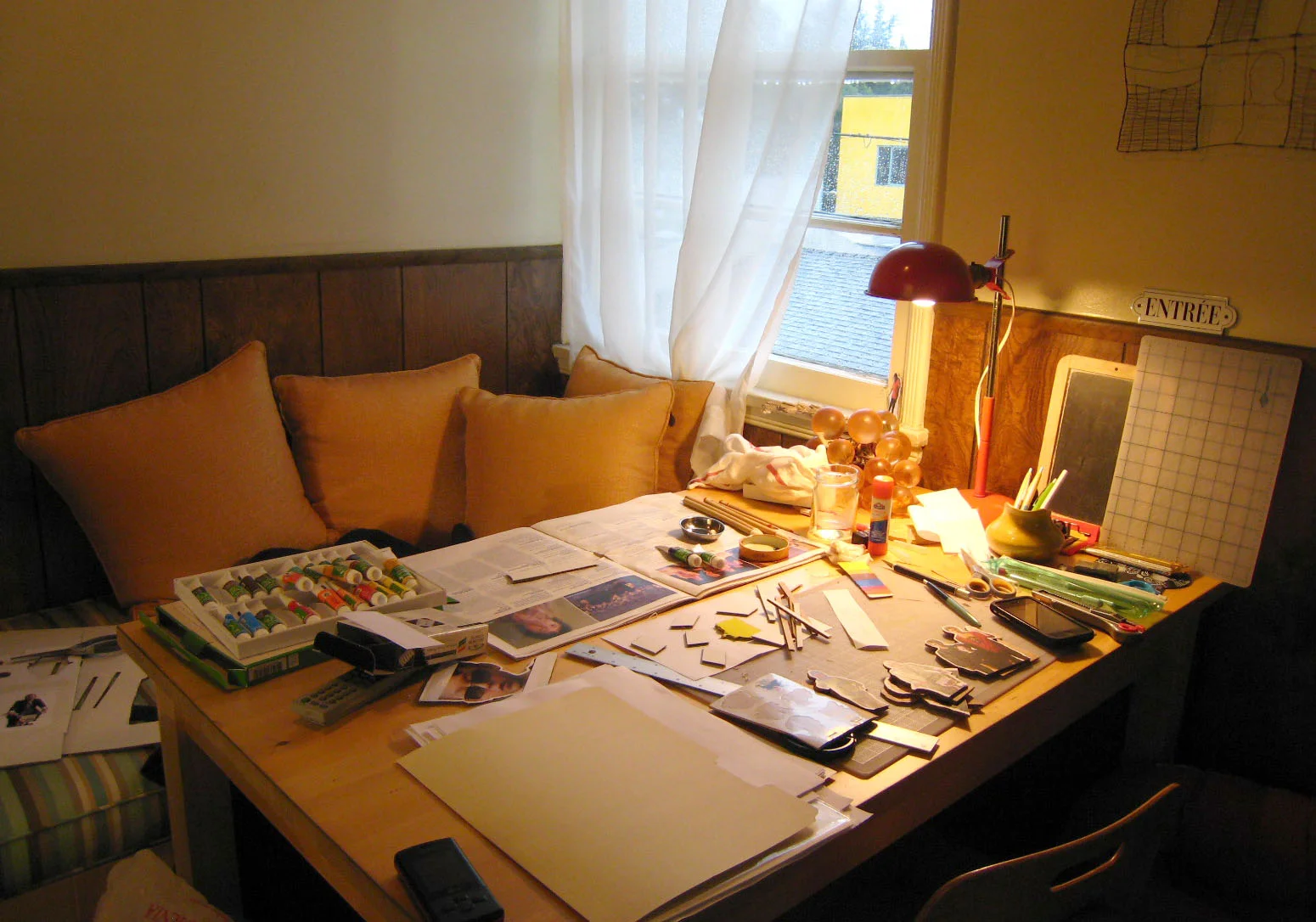 Bring your work home and make a mess.