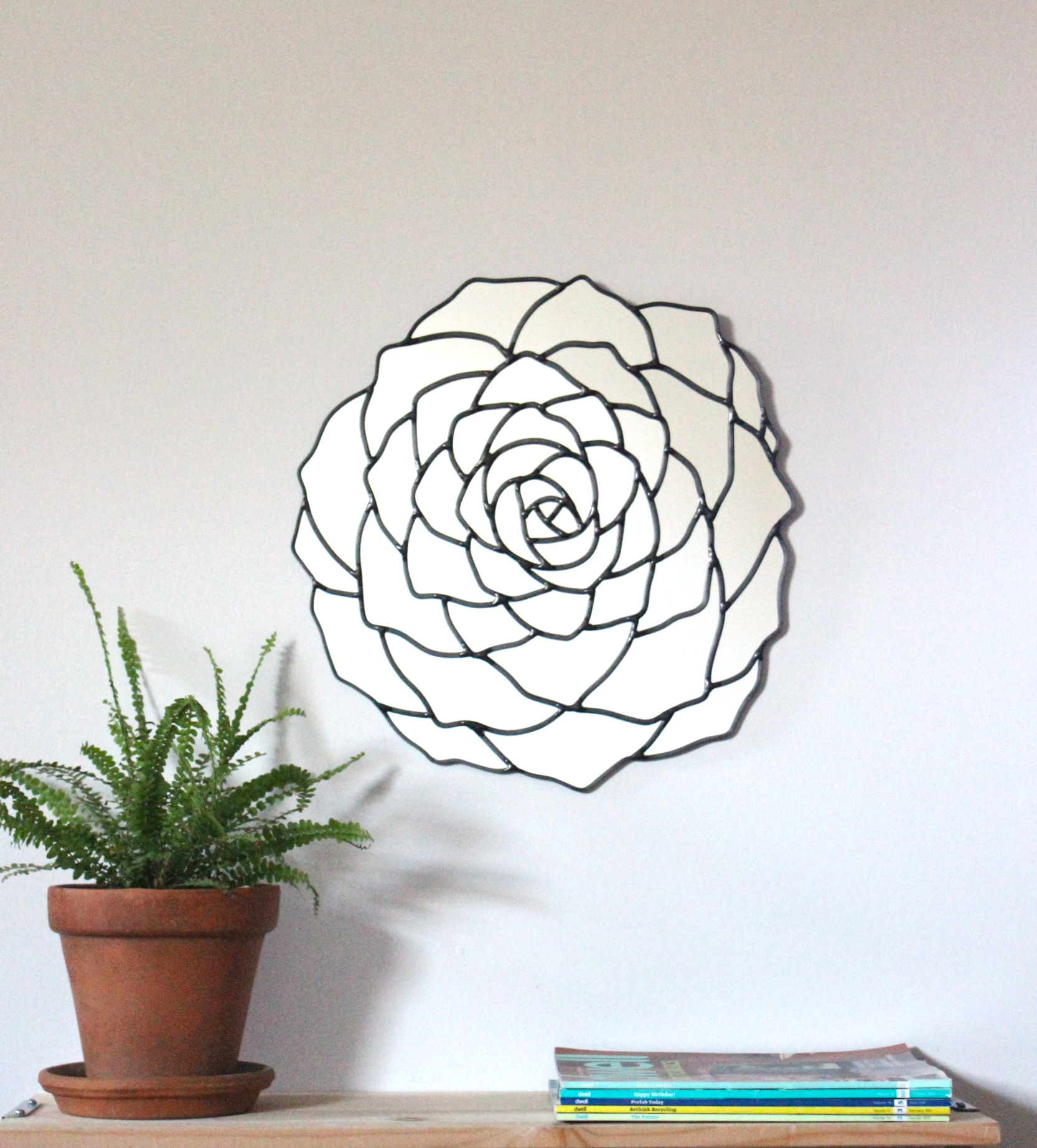 succulent / flower wall mirror