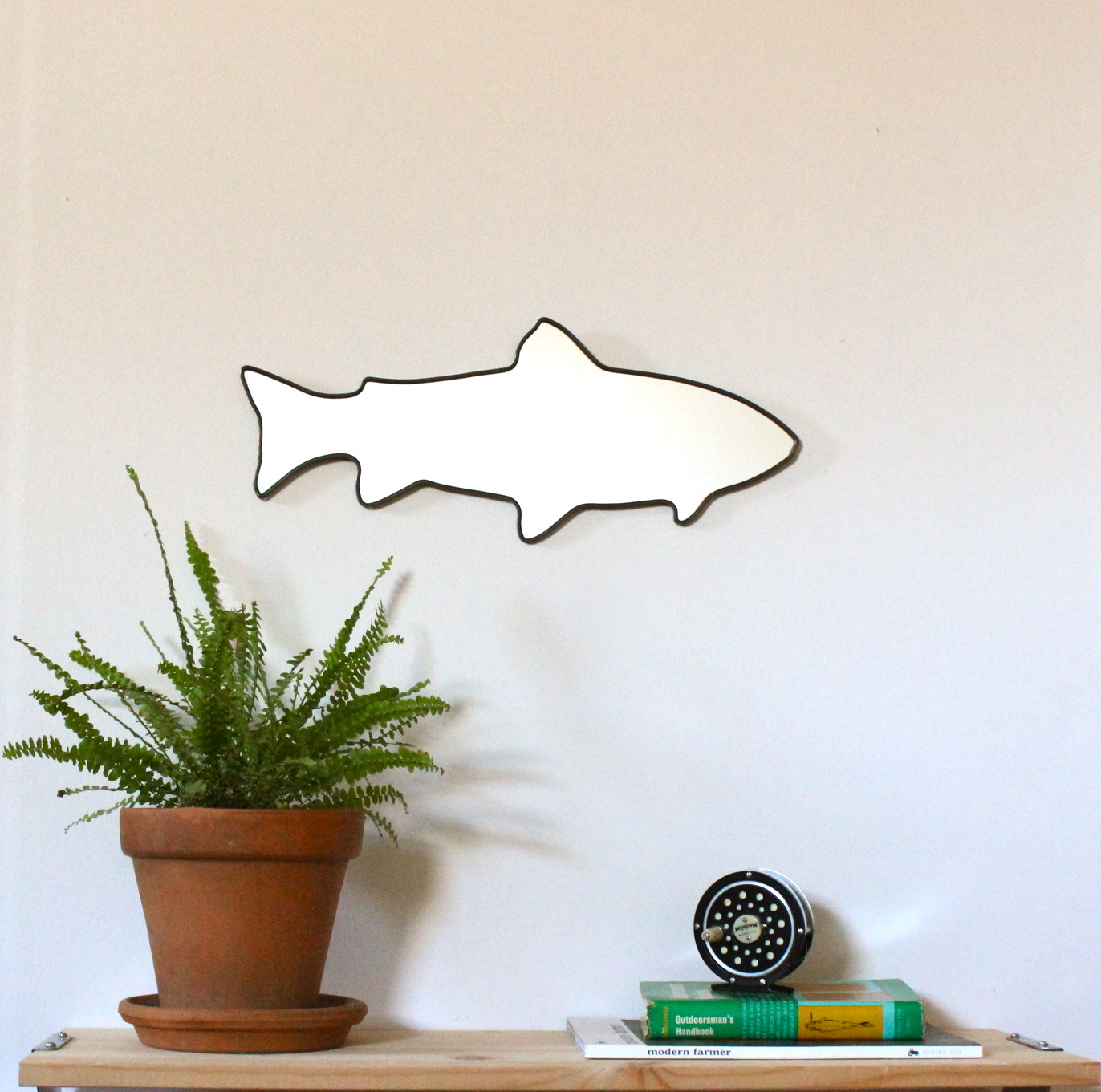 trout / fish wall mirror