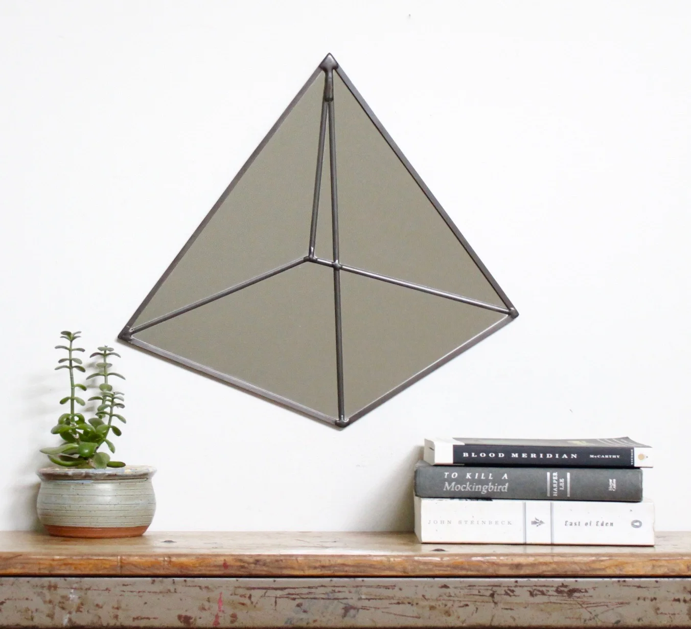 3 Dimensional Triangle Pyramid Wall Mirror