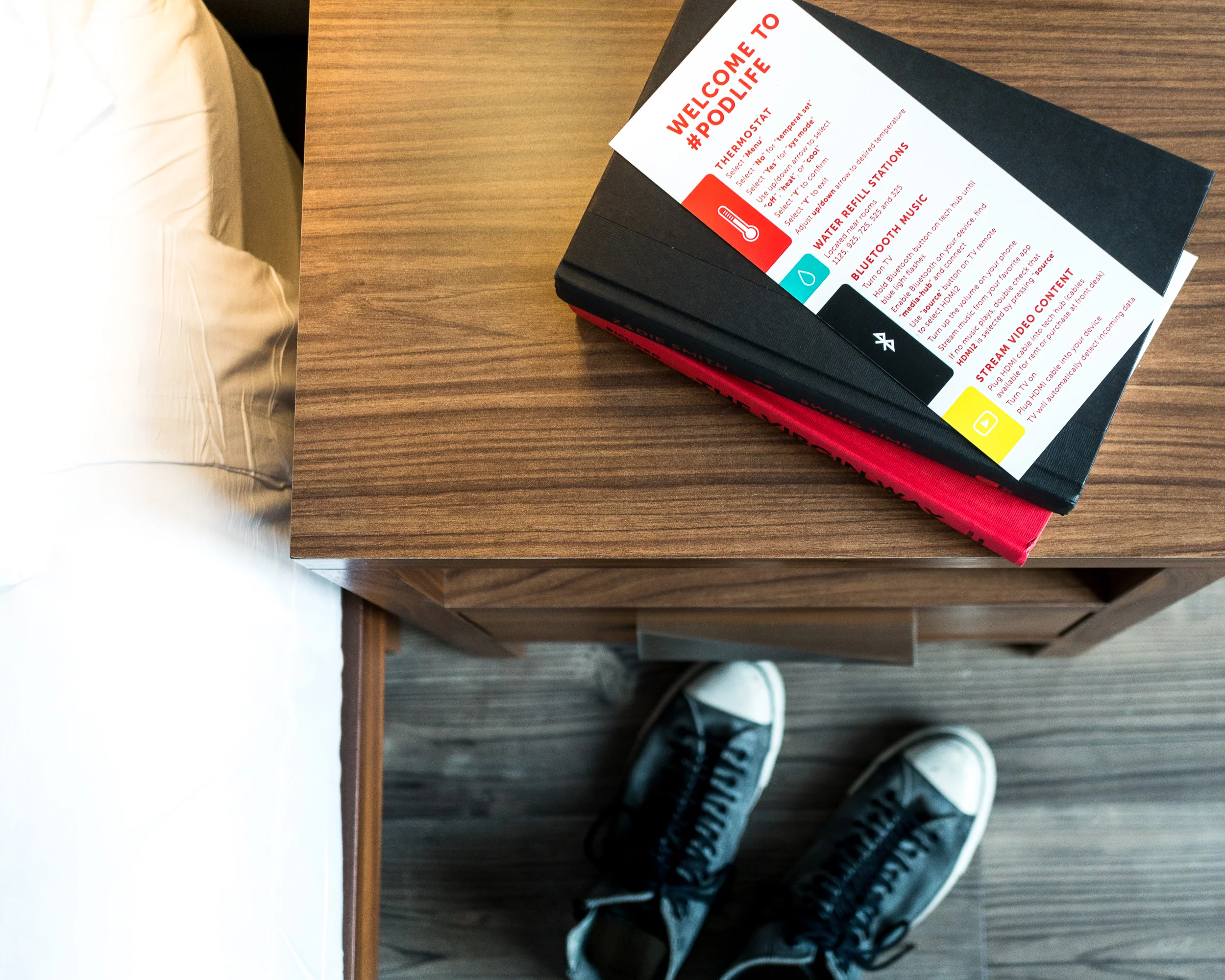 Pod Hotel DC Instructional Card. Photo credit, @podhoteldc