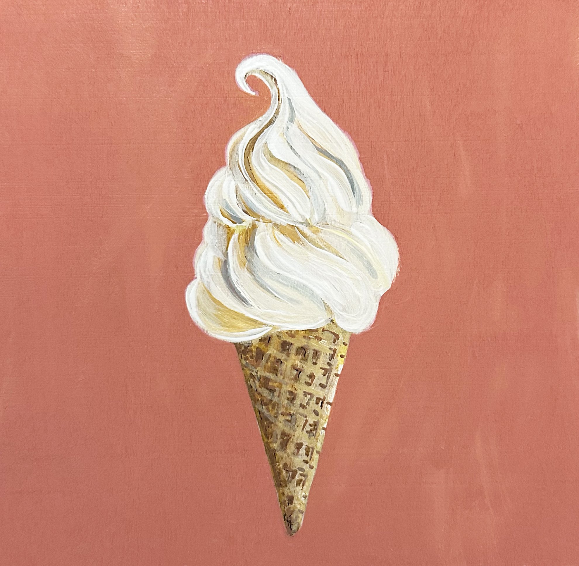 Vanilla Cone on wood