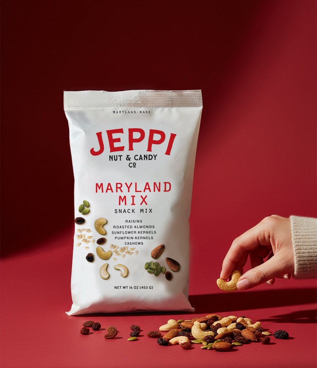 Maryland Mix Snack Mix Packaging by Jess Glebe Design