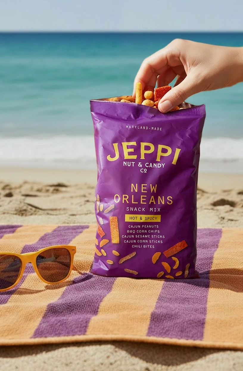 New Orleans Snack Mix Packaging