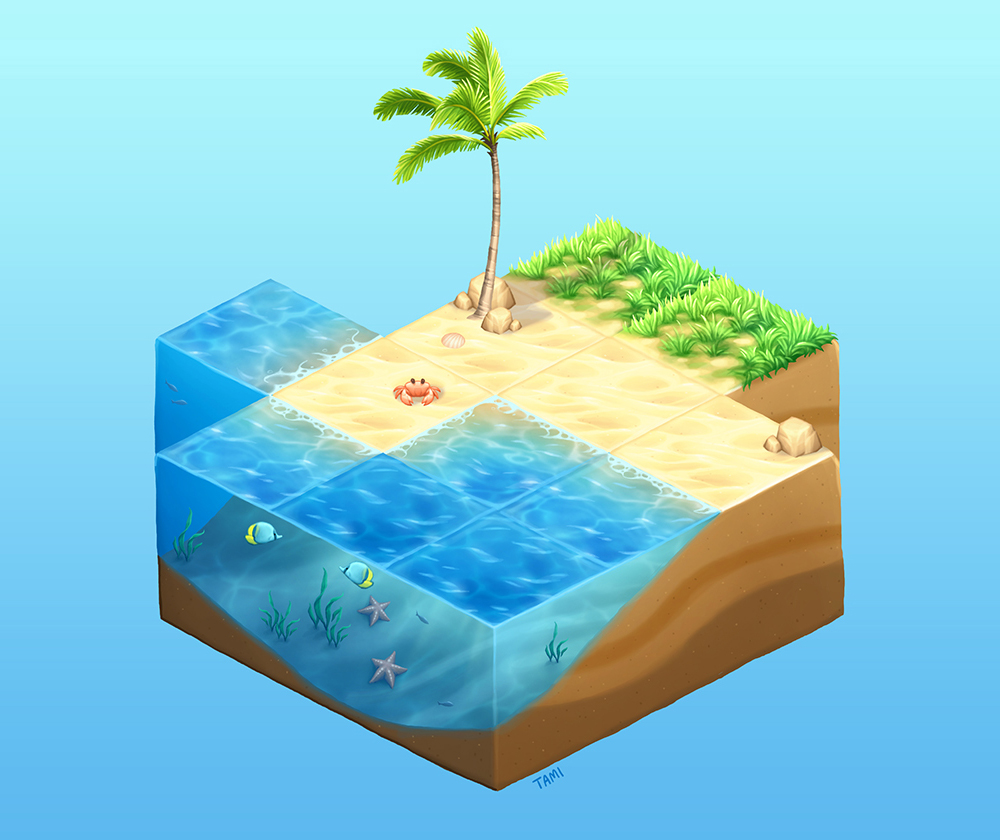 Isometric Beach