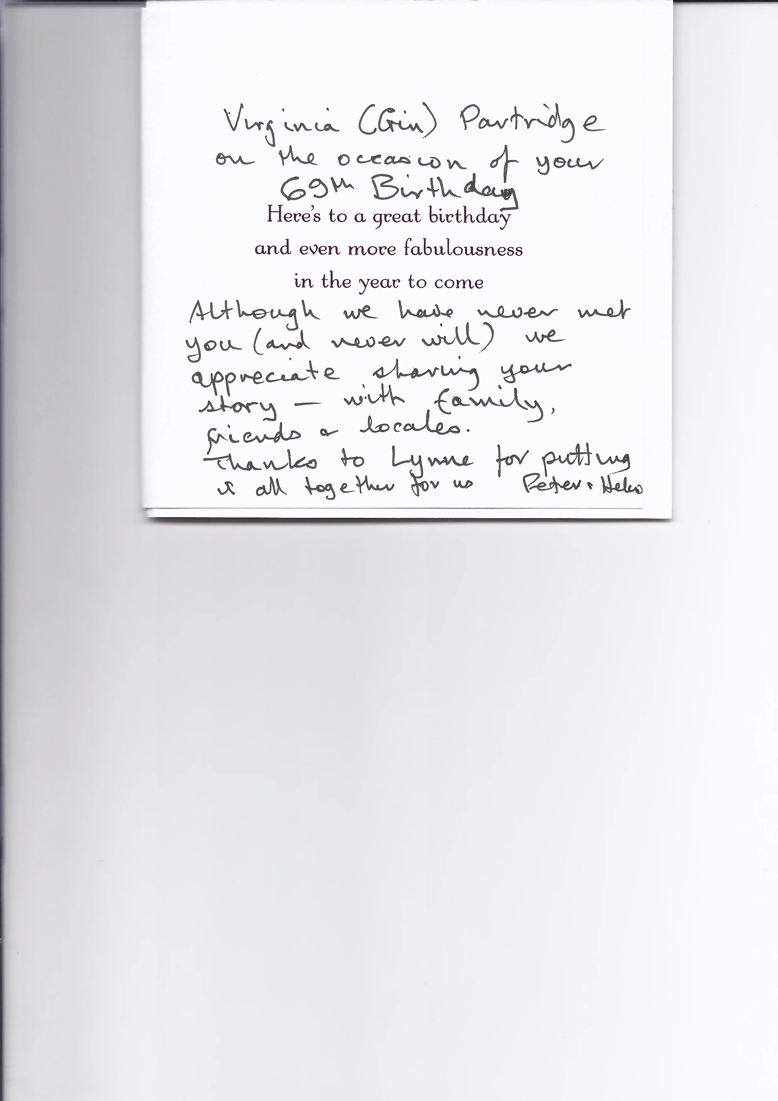 Celebrating a Character