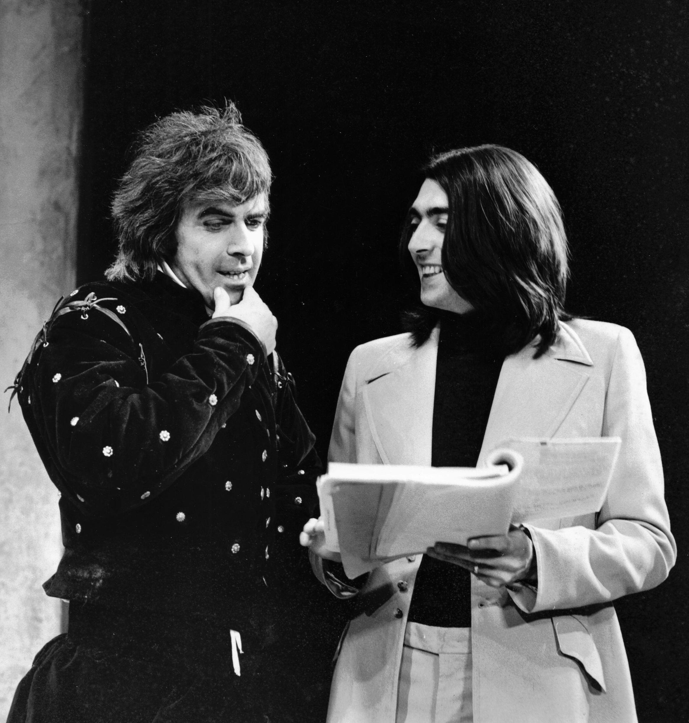 31_John Cairney in rehearsal with Director, Bill Bryden in 'The Burning' Lyceum Theatre, Edinburgh 1976.jpg