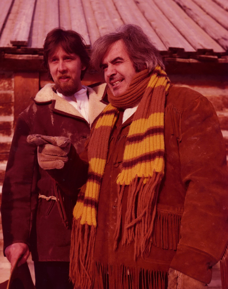 42_John Cairney on location for 'The Robert Service Story' CBC Calgary, Canada 1977.jpg