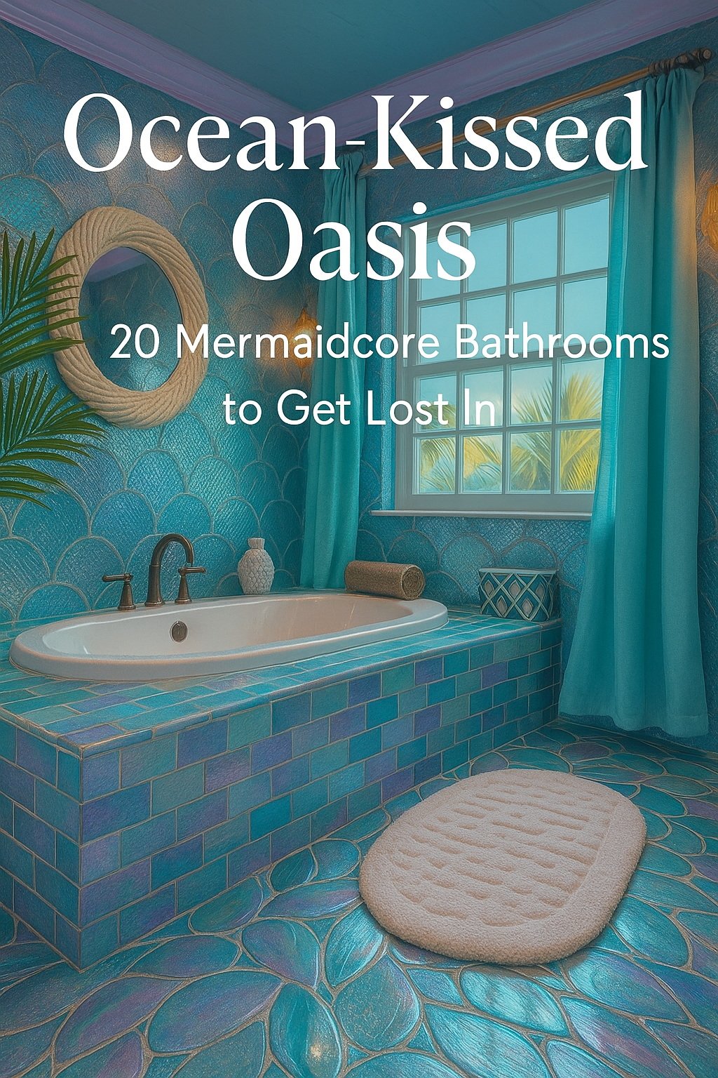 Ocean-Kissed Oasis: 20 Mermaidcore Bathrooms to Get Lost In