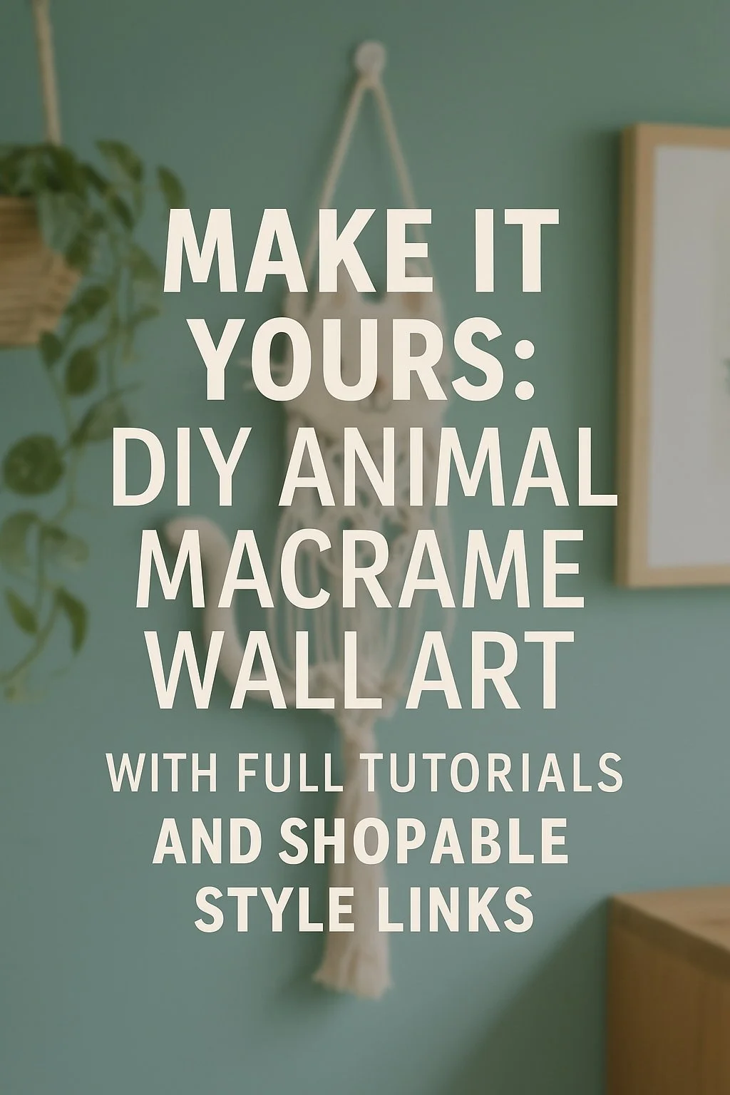 Make It Yours: DIY Animal Macrame Wall Art with Full Tutorials and Shopable Style Links