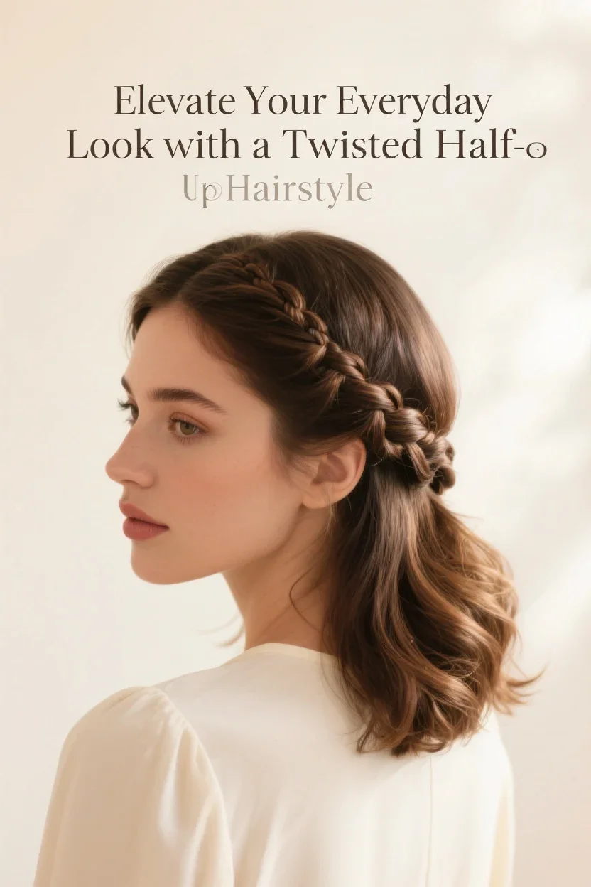 Elevate Your Everyday Look with a Twisted Half-Up Hairstyle