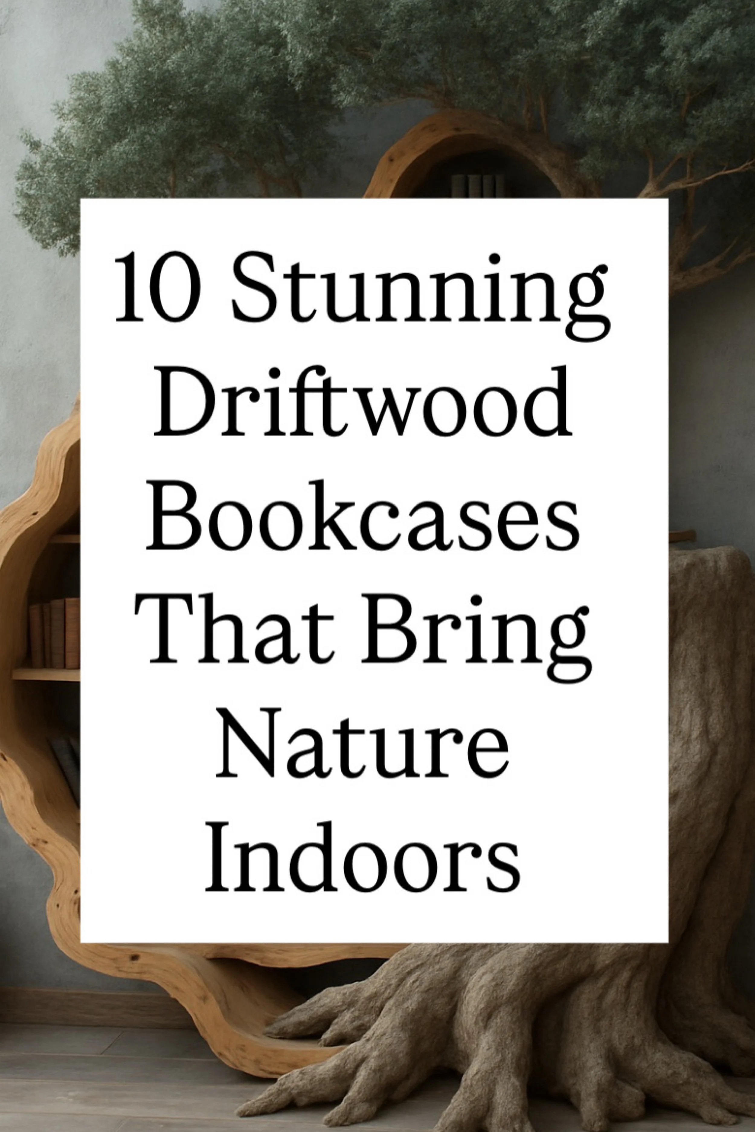 How to Style Driftwood Bookcases + 10 Stunning Designs That Bring Nature Indoors