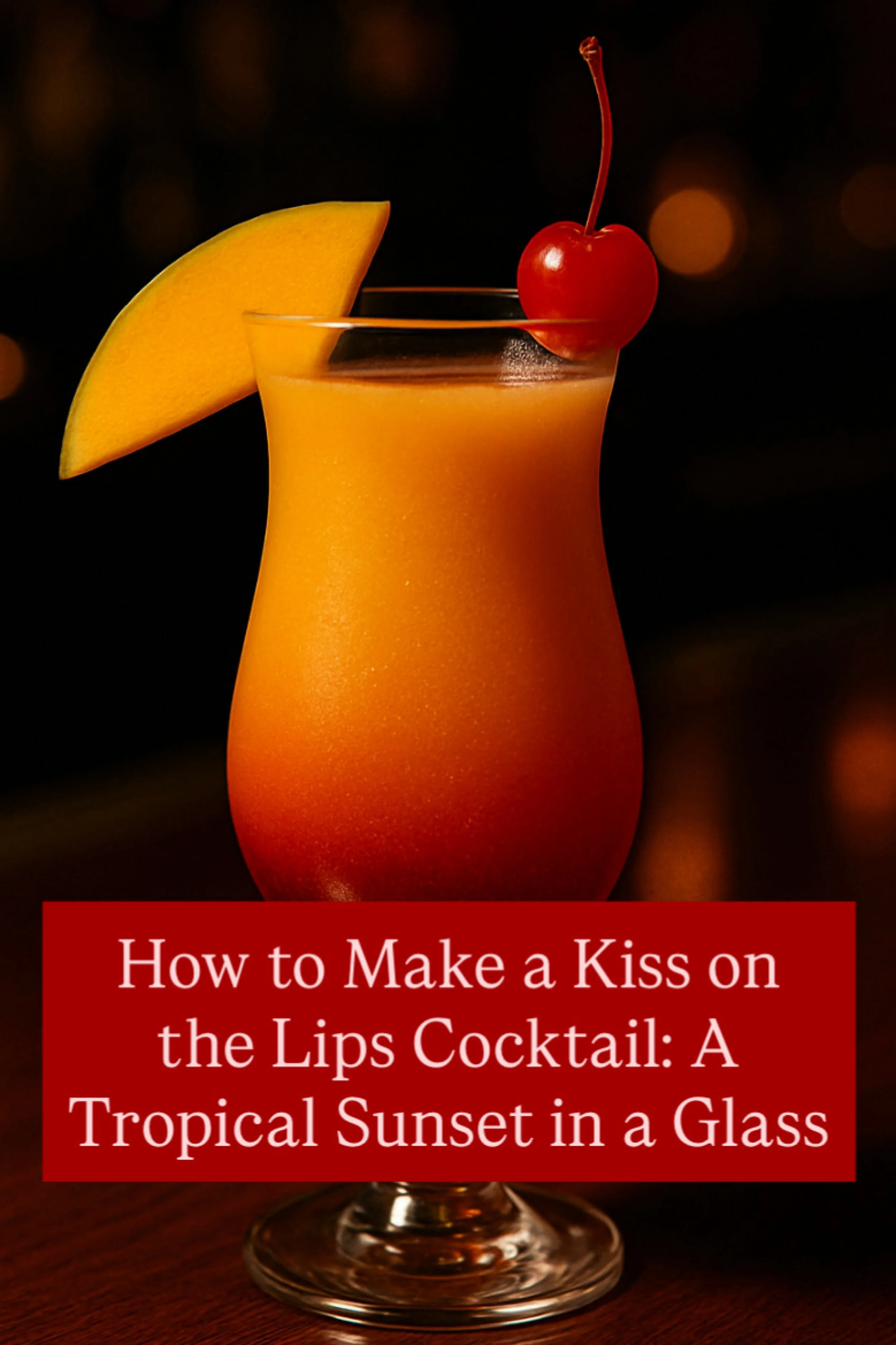 How to Make a Kiss on the Lips Cocktail: A Tropical Sunset in a Glass