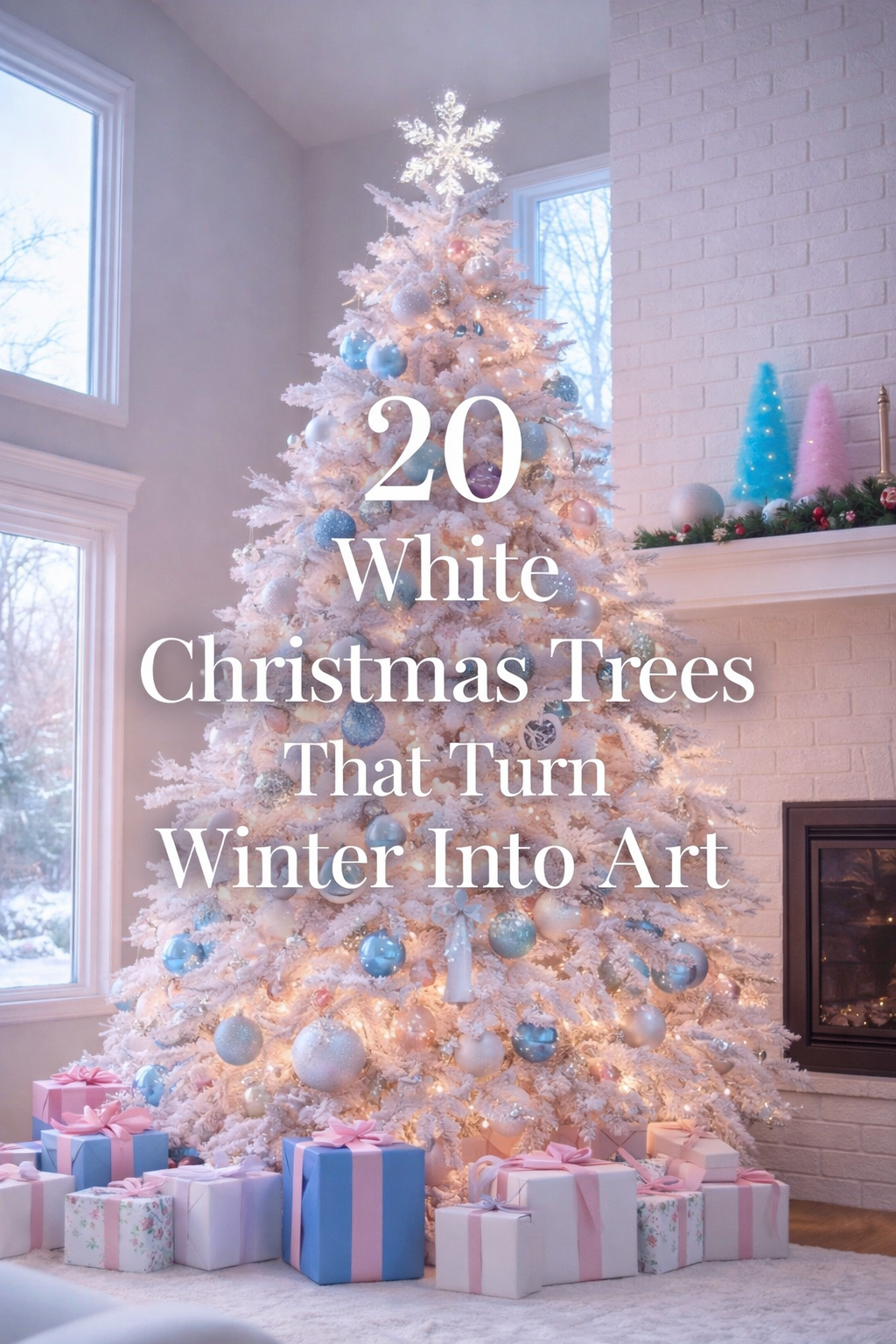 20 White Christmas Trees That Turn Winter Into Art