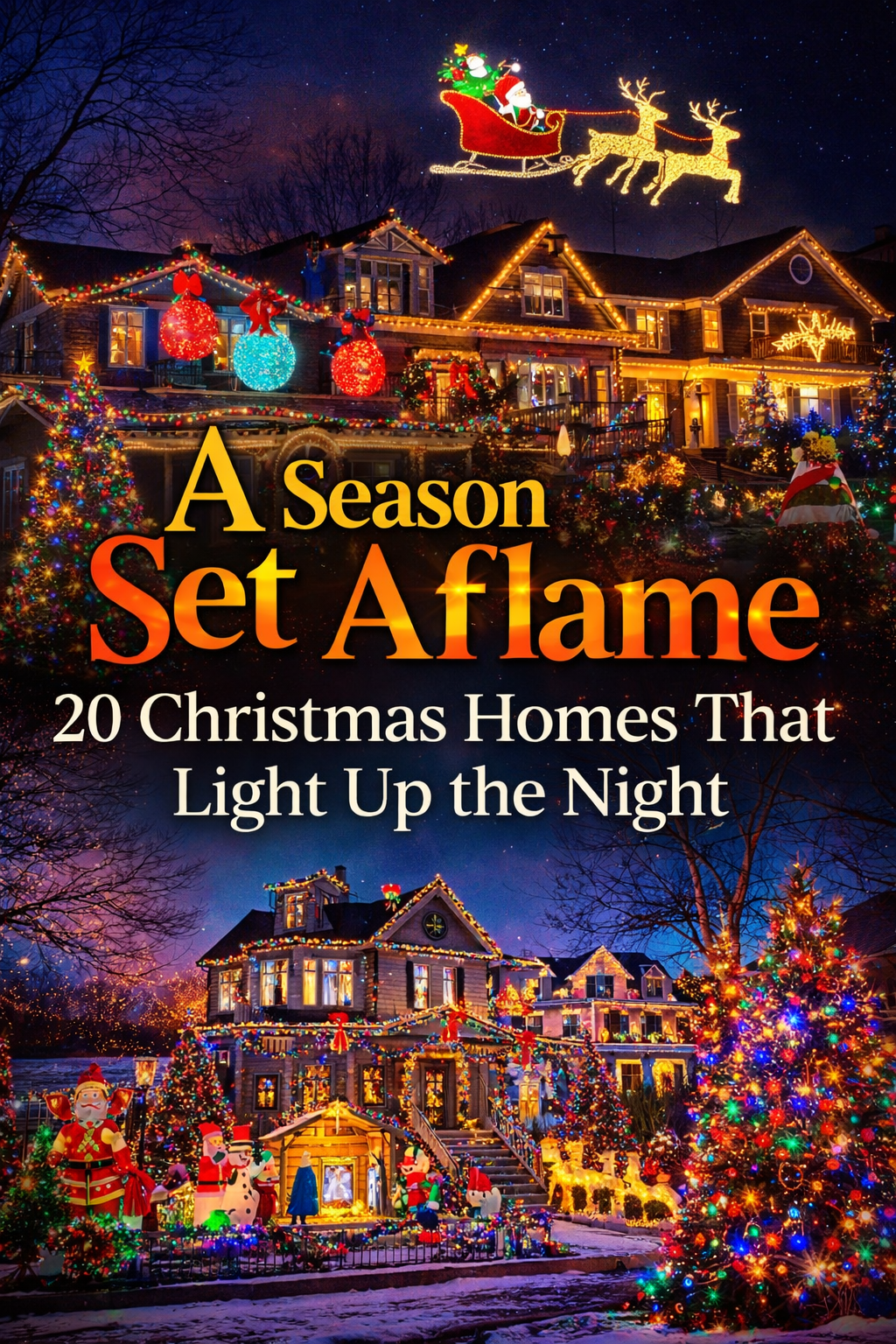 A Season Set Aflame 20 Christmas Homes That Light Up the Night