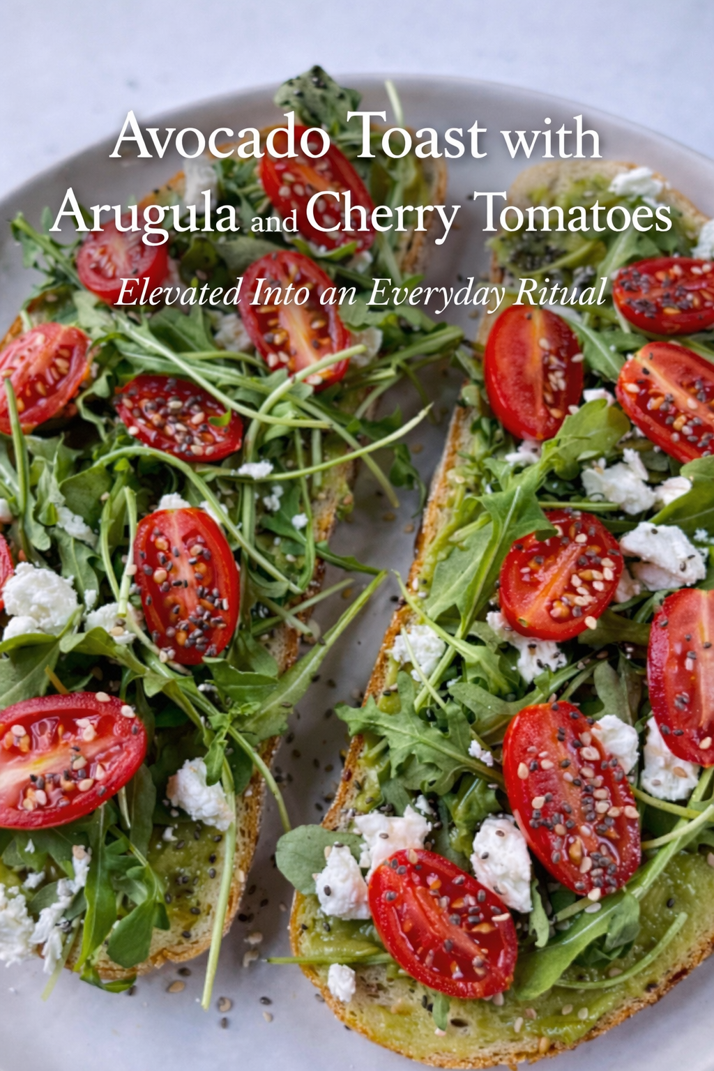 Avocado Toast with Arugula and Cherry Tomatoes, Elevated Into an Everyday Ritual