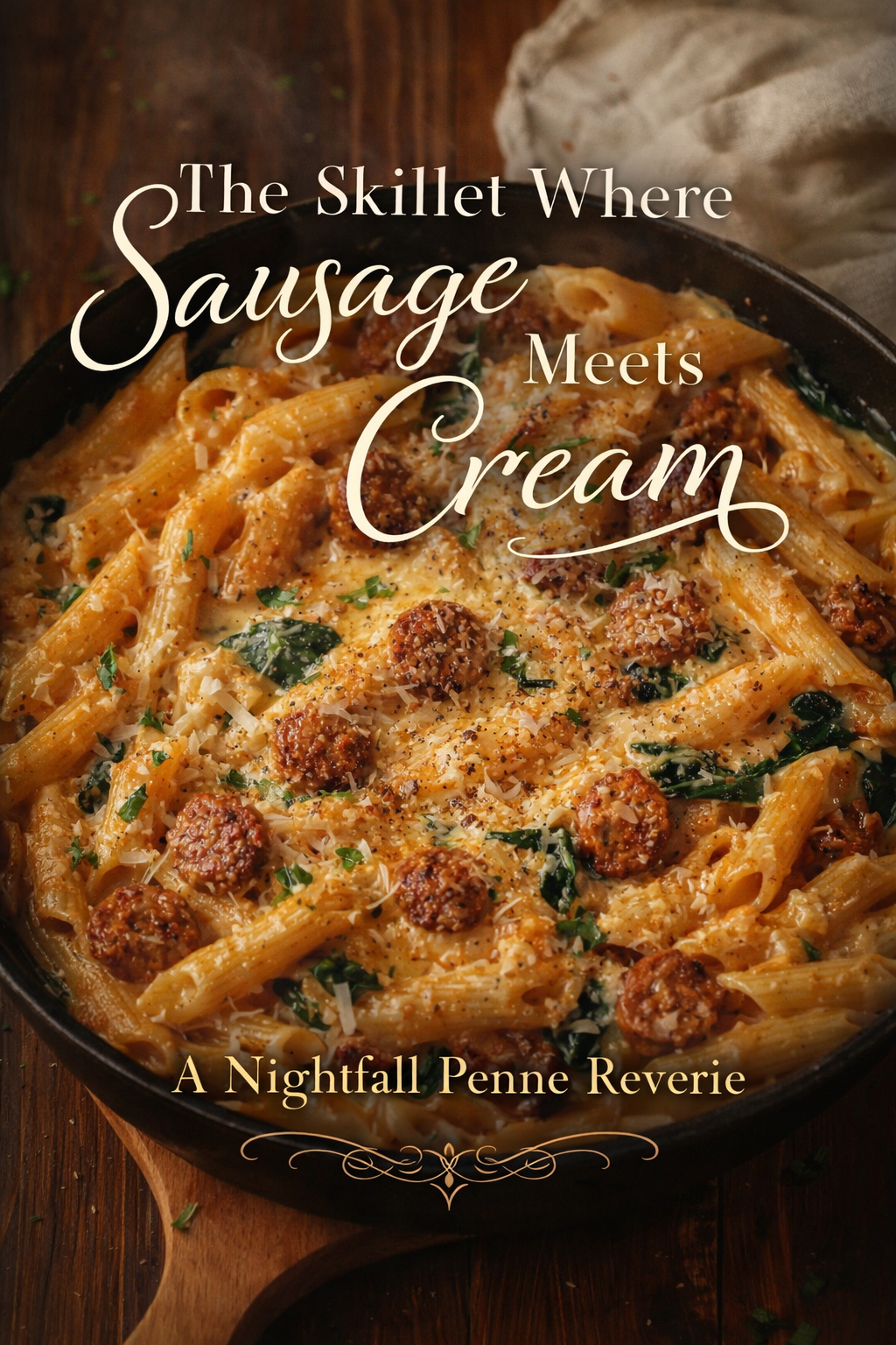 The Skillet Where Sausage Meets Cream: A Nightfall Penne Reverie