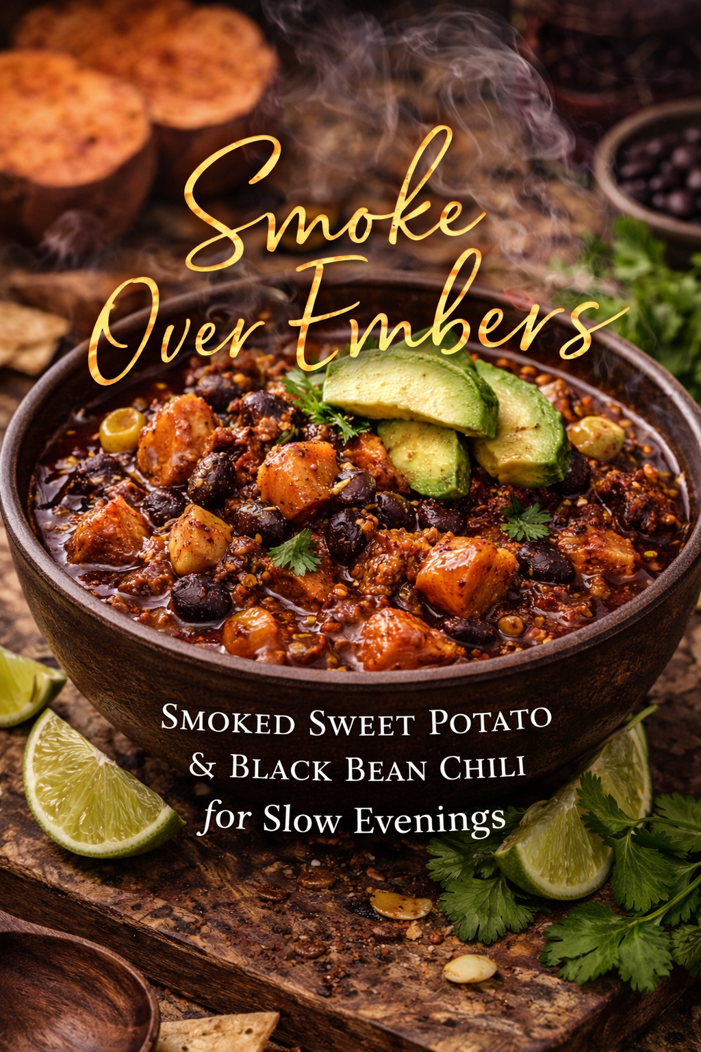 Smoke Over Embers: A Sweet Potato &amp; Black Bean Chili for Slow Evenings