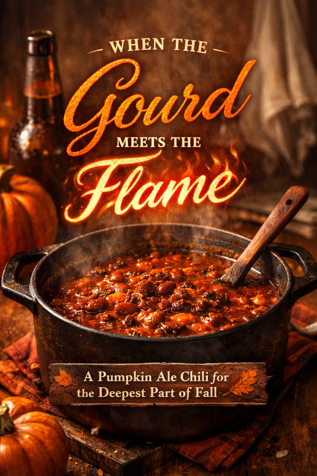 When the Gourd Meets the Flame: A Pumpkin Ale Chili for the Deepest Part of Fall