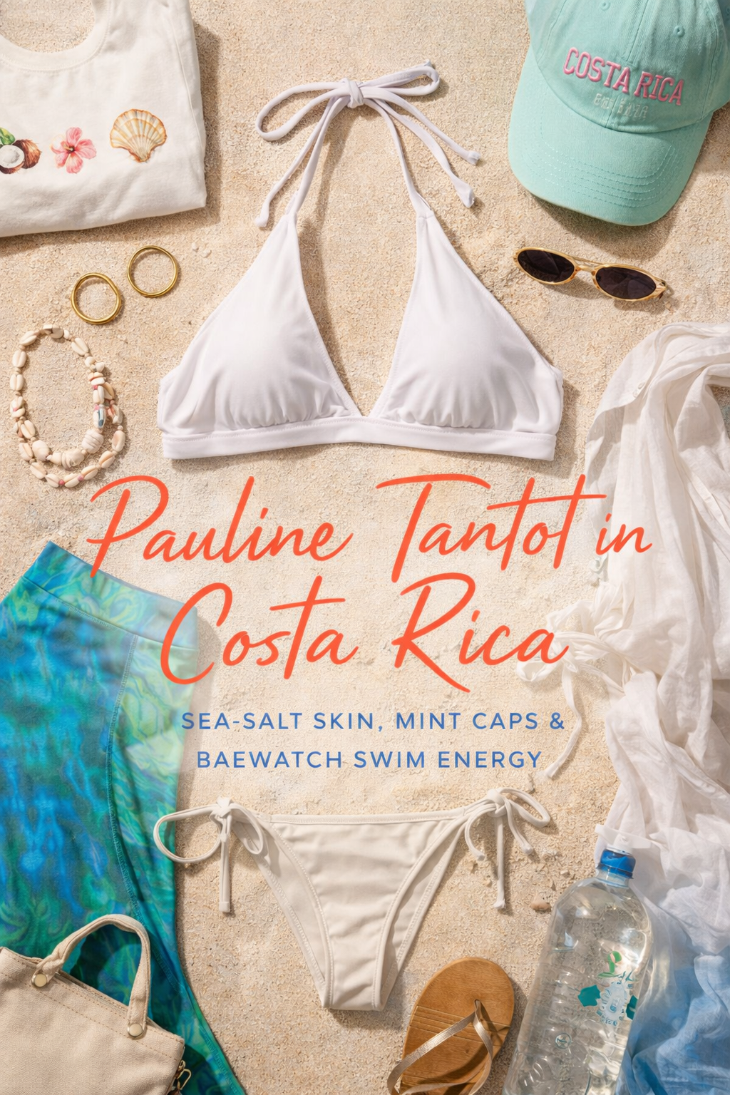 Pauline Tantot in Costa Rica: Sea-Salt Skin, Mint Caps, and Baewatch Swim Energy
