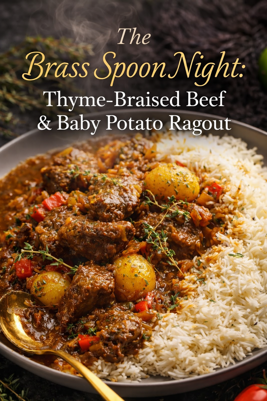 The Brass Spoon Night: Thyme-Braised Beef &amp; Baby Potato Ragout
