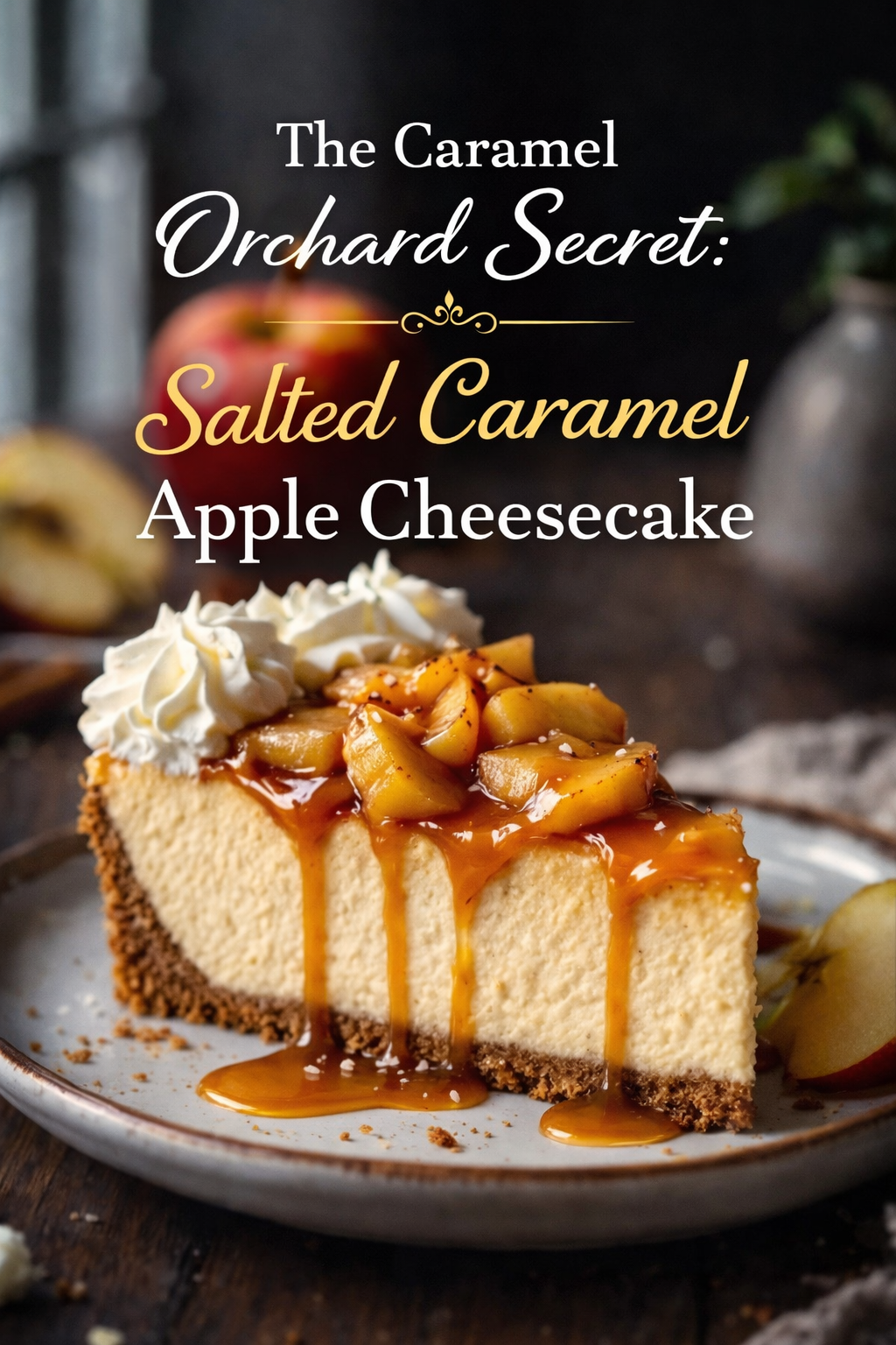 The Caramel Orchard Secret: Salted Caramel Apple Cheesecake