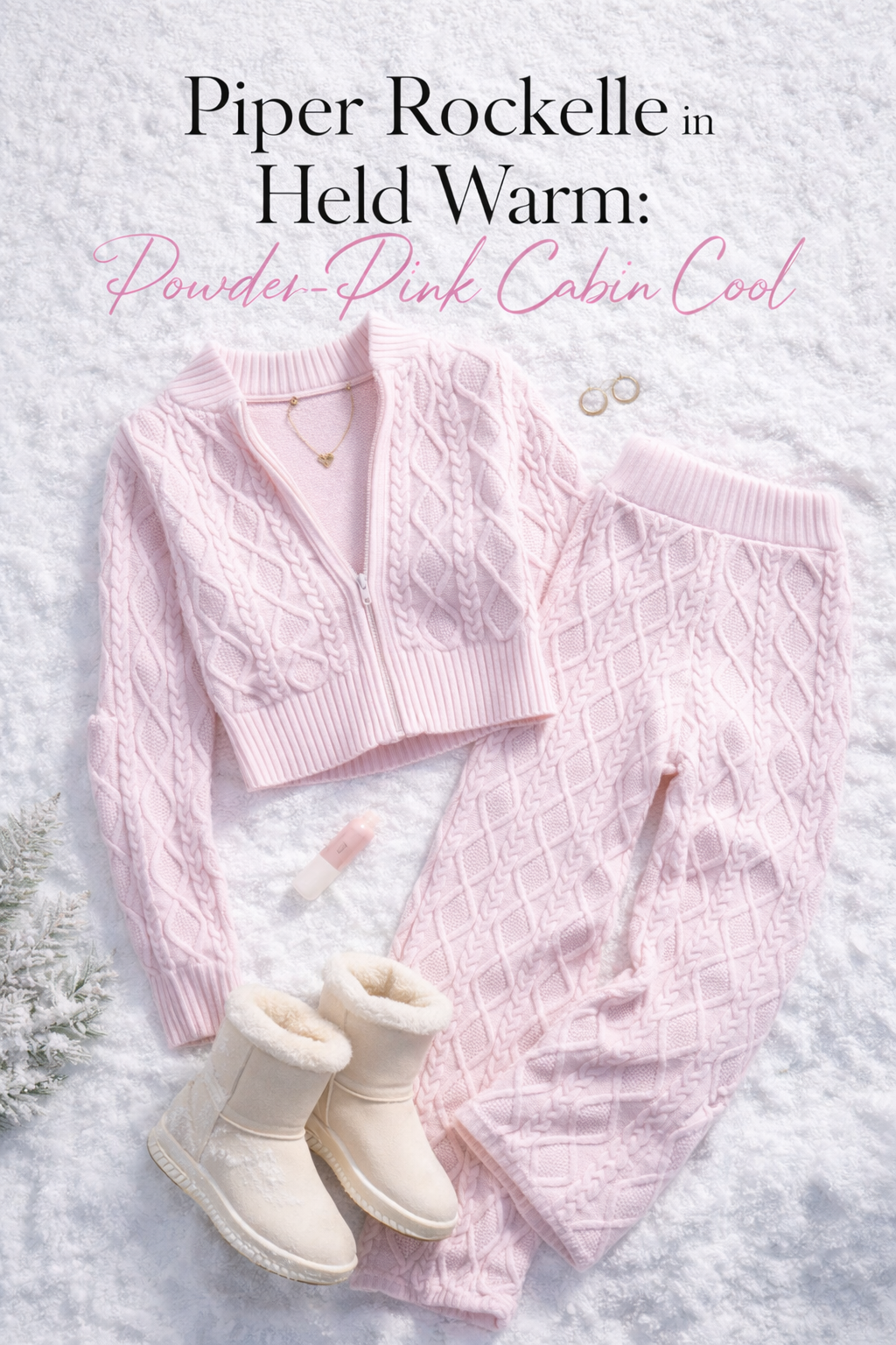 Piper Rockelle in Held Warm: Powder-Pink Cabin Cool