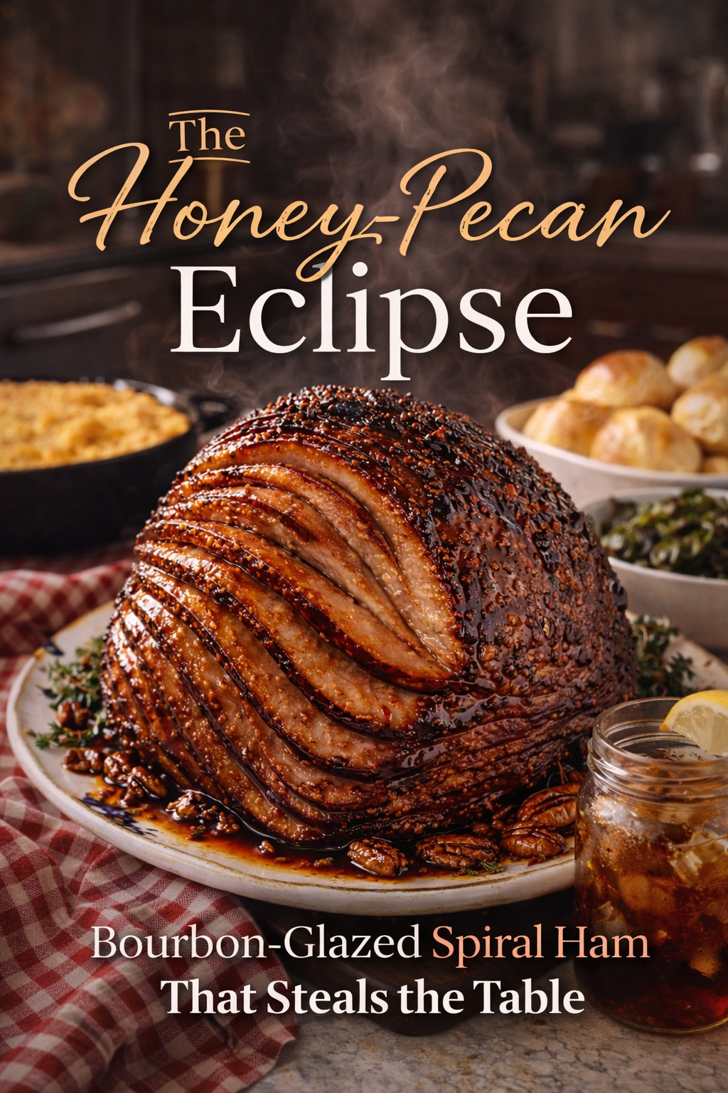 The Honey-Pecan Eclipse: Bourbon-Glazed Spiral Ham That Steals the Table
