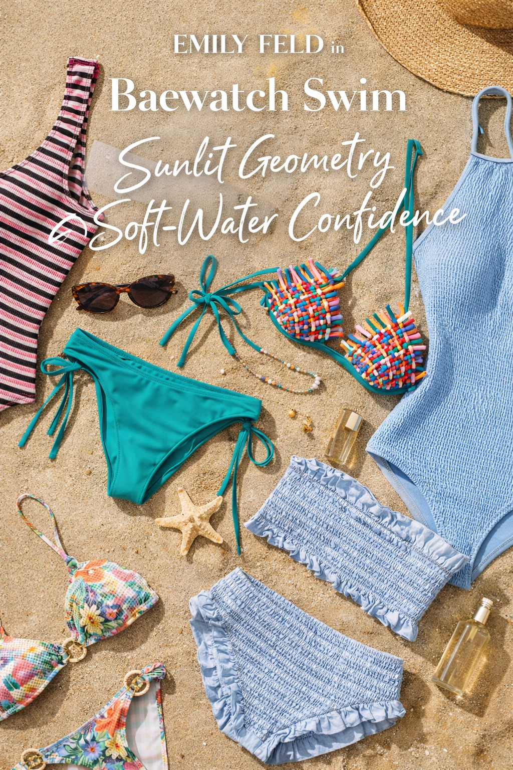 Emily Feld in Baewatch Swim: Sunlit Geometry &amp; Soft-Water Confidence