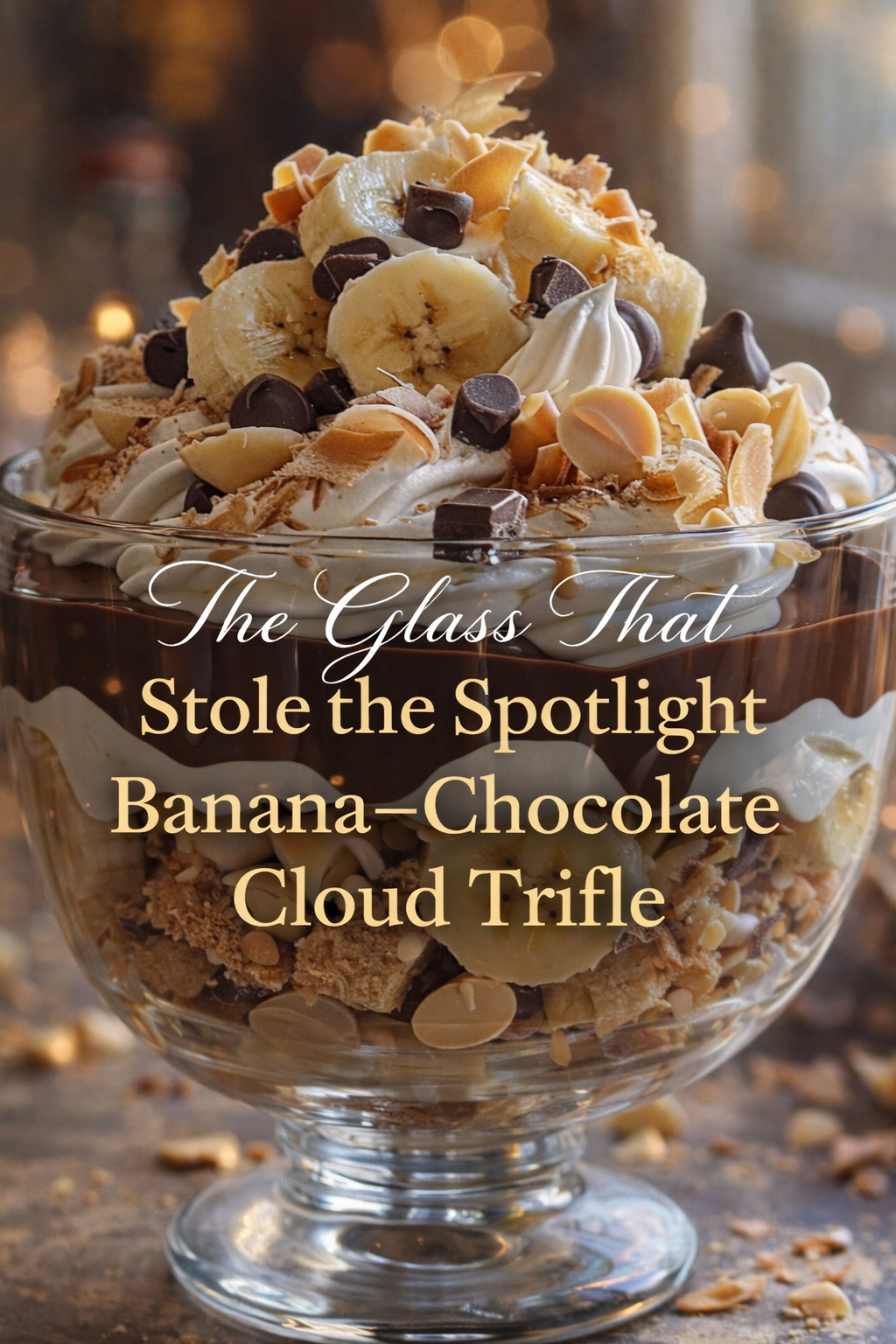 The Glass That Stole the Spotlight: Banana–Chocolate Cloud Trifle