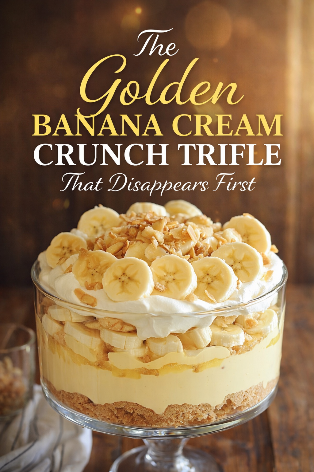 The Golden Banana Cream Crunch Trifle That Disappears First