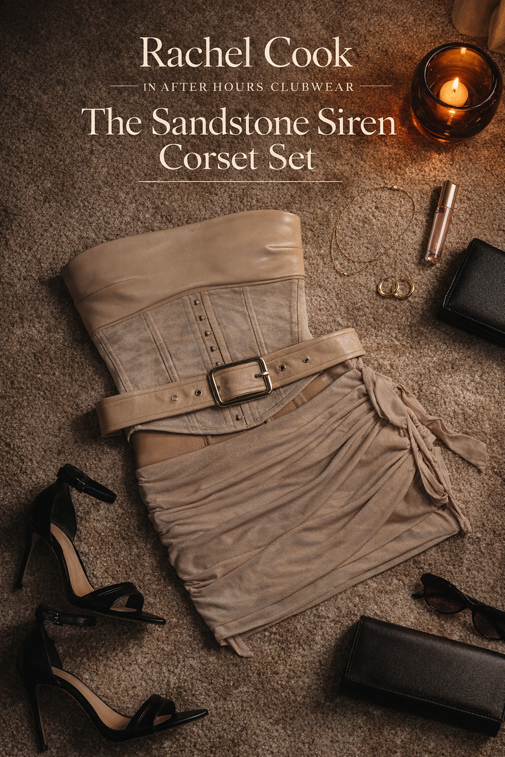 Rachel Cook in After Hours Clubwear: The Sandstone Siren Corset Set