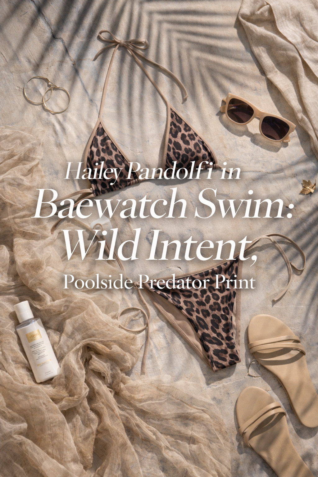 Hailey Pandolfi in Baewatch Swim: Wild Intent, Poolside Predator Print