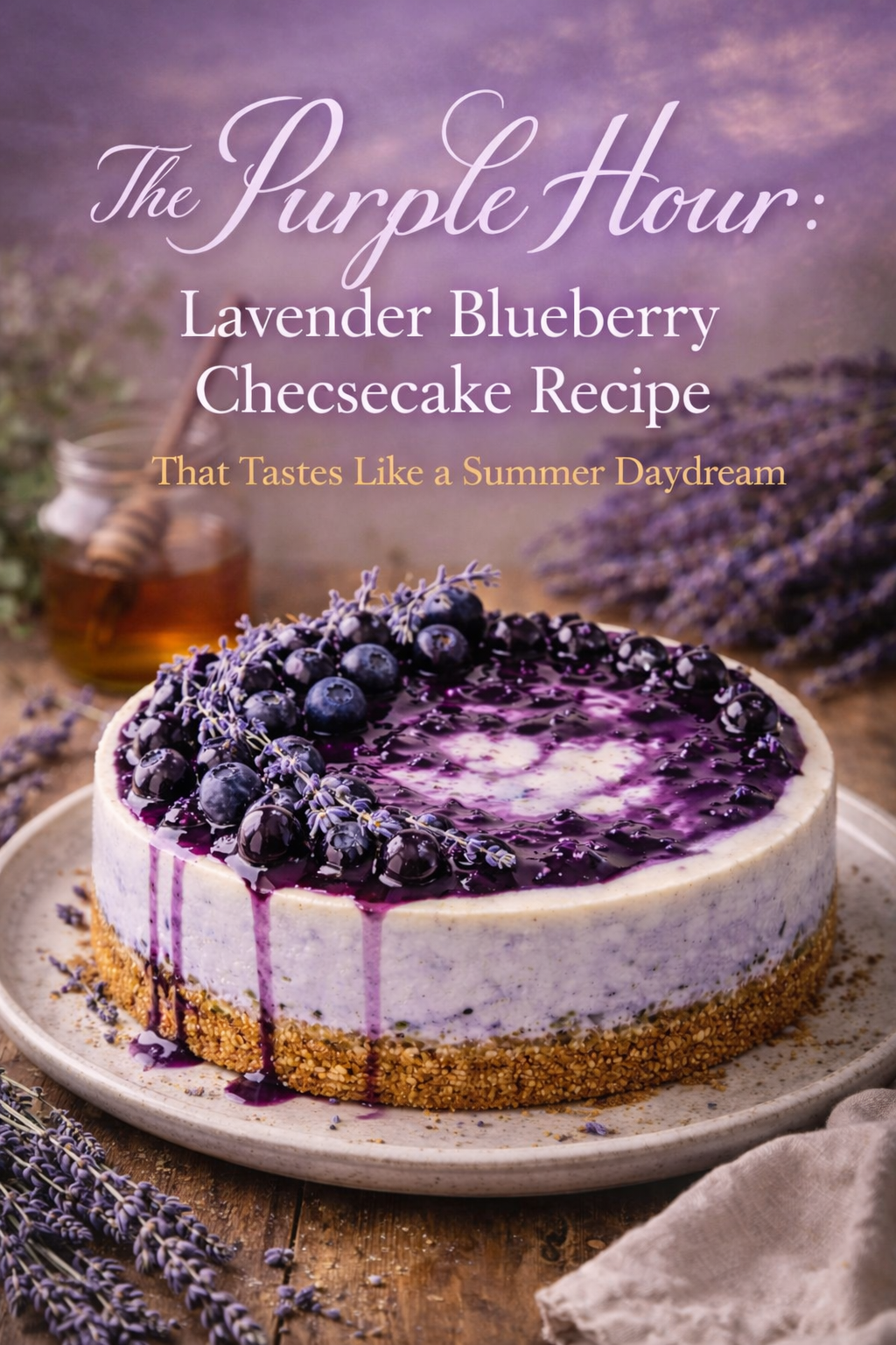 The Purple Hour: Lavender Blueberry Cheesecake Recipe That Tastes Like a Summer Daydream